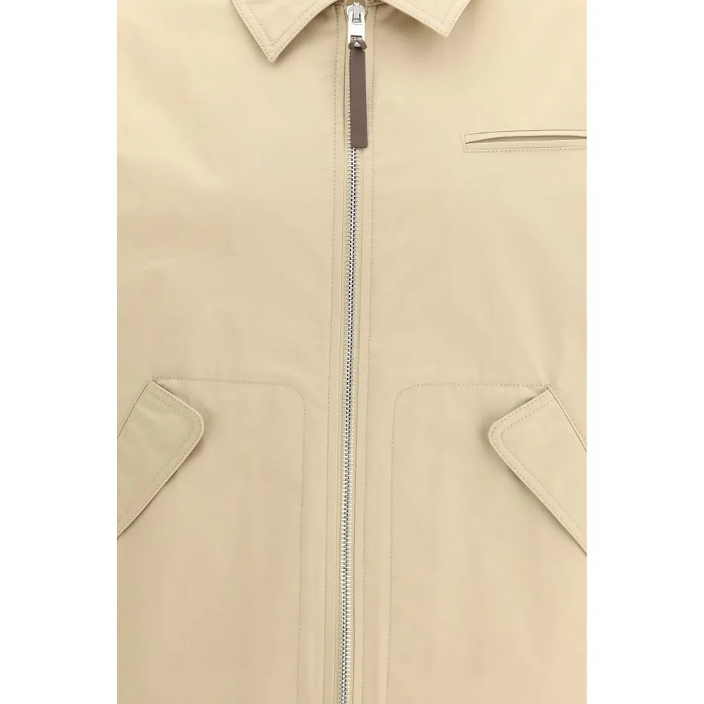 Beige Cotton Full-Length Jacket - Image 3