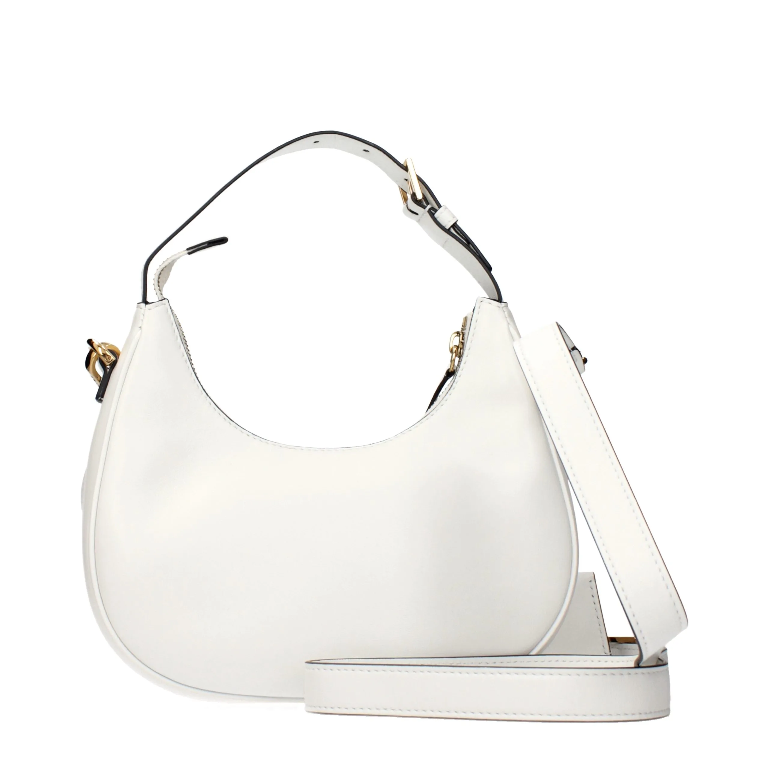 White Leather Handbag - Image 3