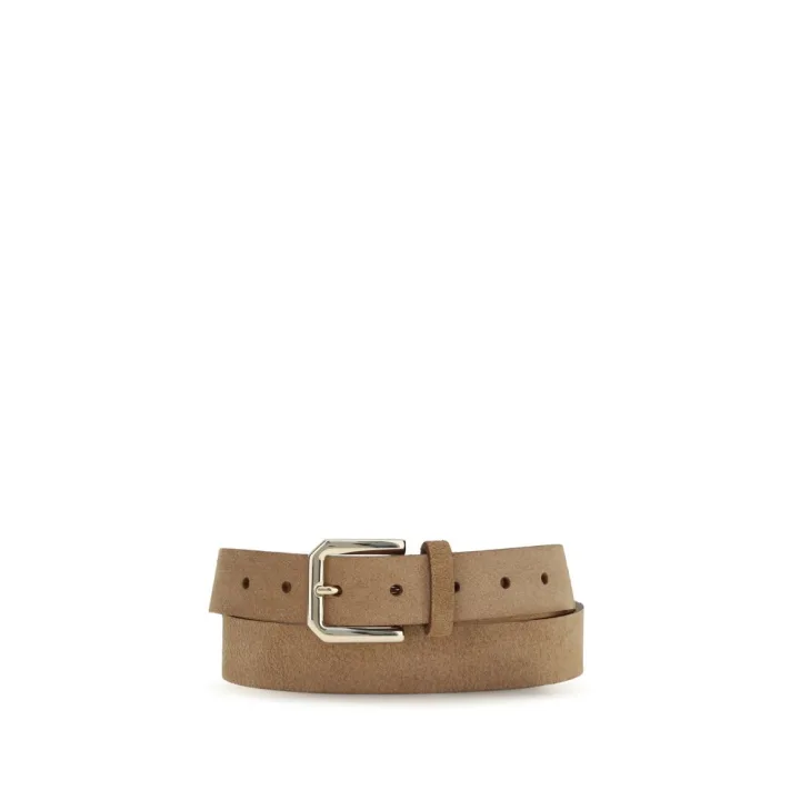 Beige Calf Leather Bos Taurus Regular Belt