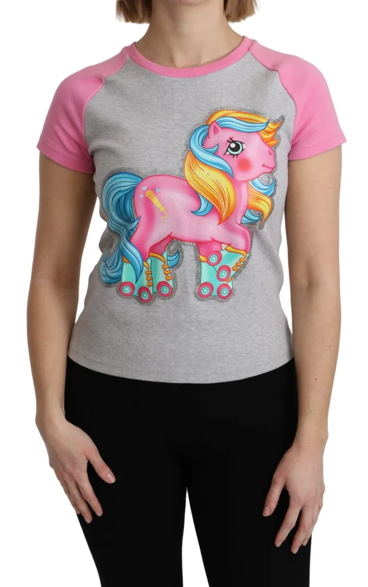 Gray and pink Cotton T - shirt My Little Pony Top