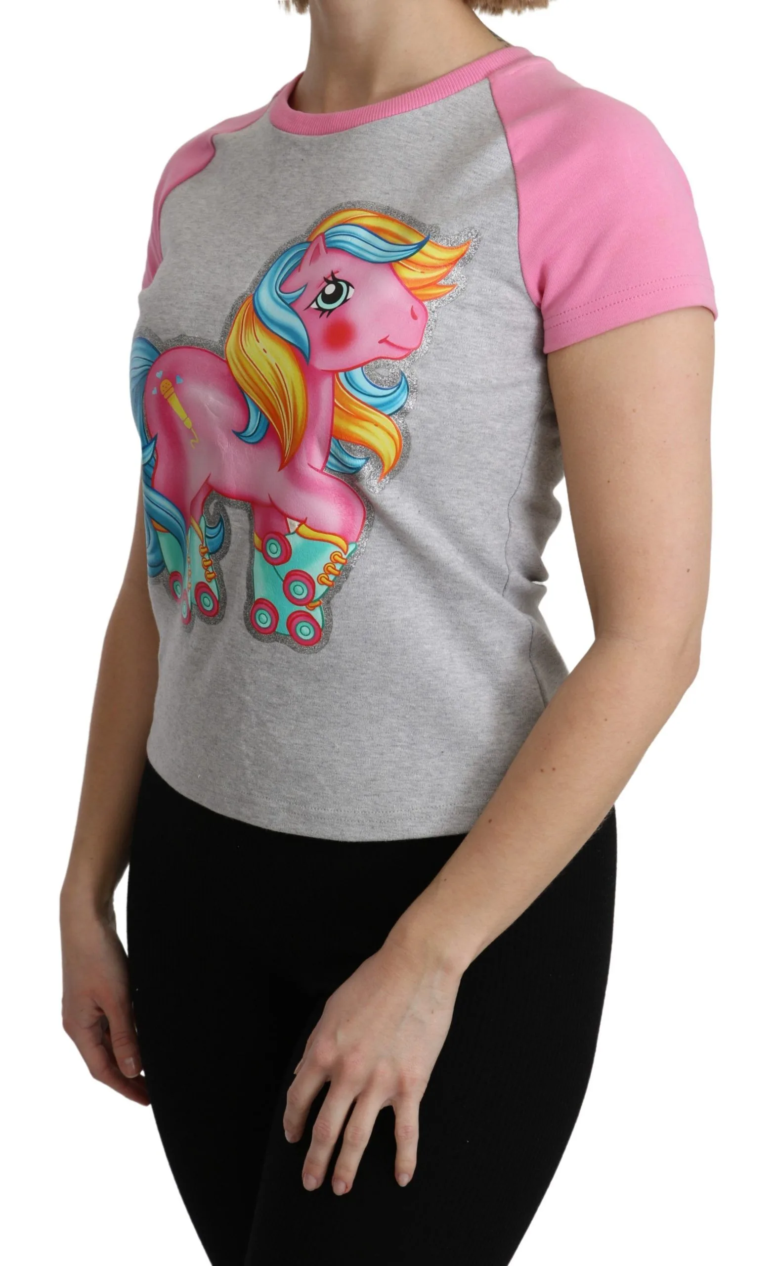 Gray and pink Cotton T - shirt My Little Pony Top - Image 3