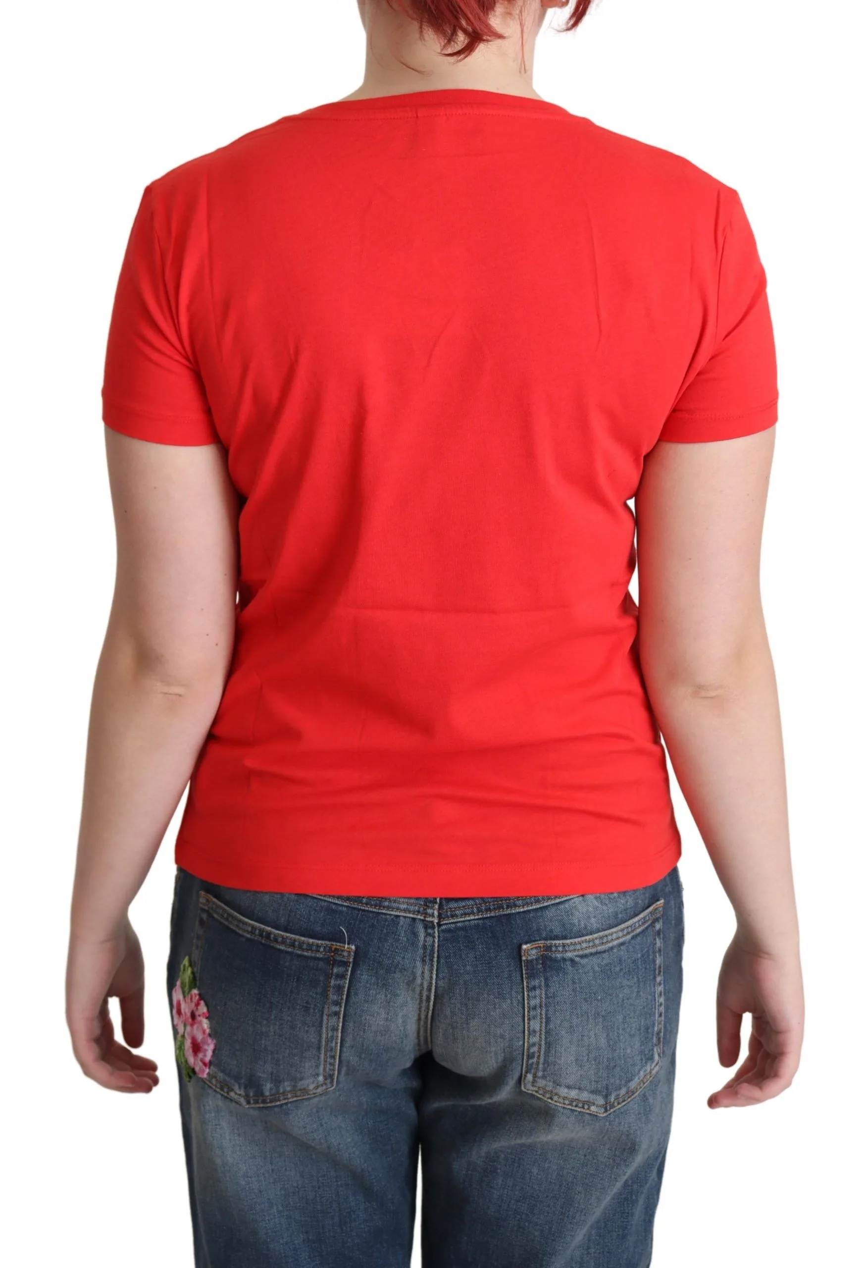 Red Cotton Come Play 4 Us Print Tops Blouse T - shirt - Image 3