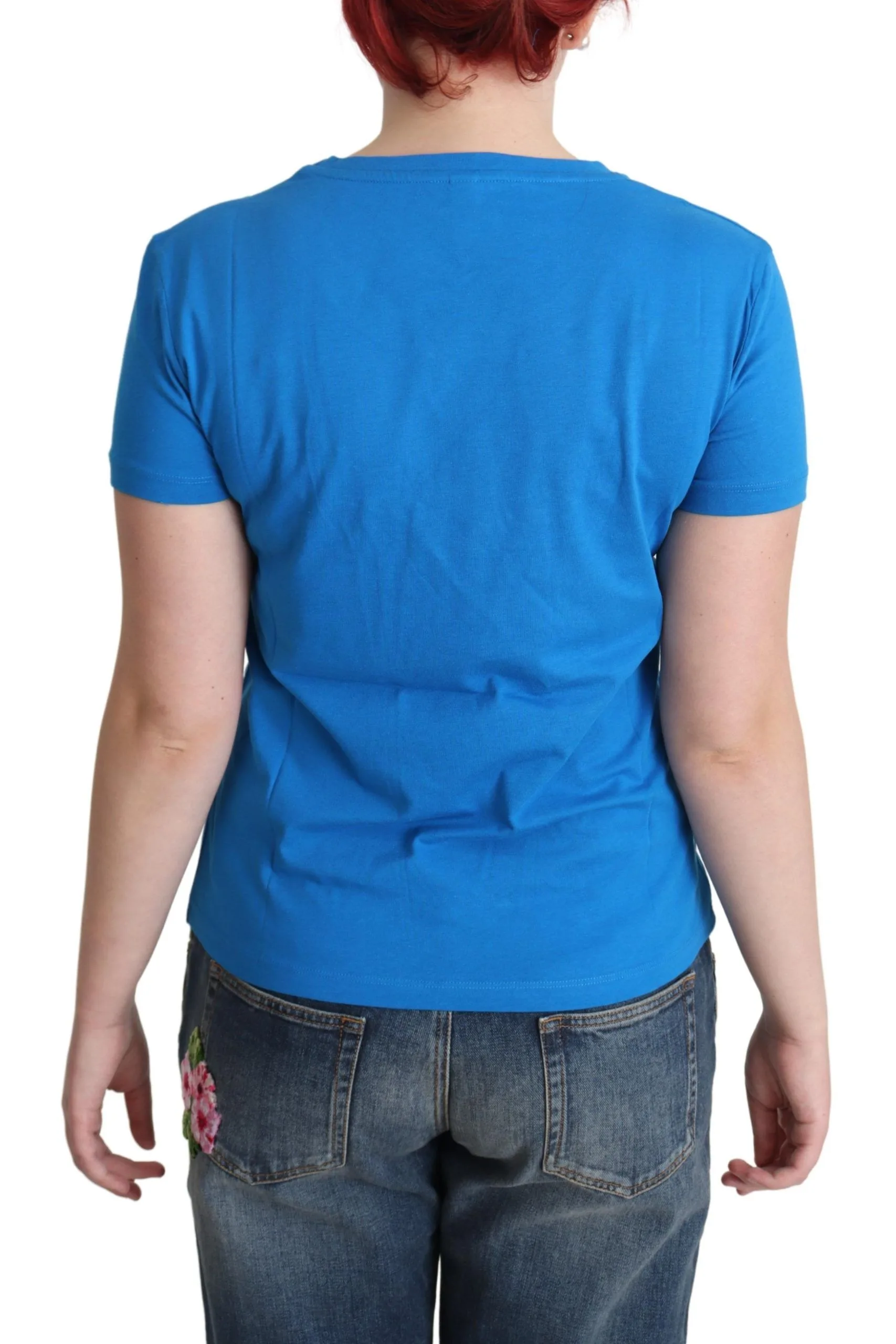 Blue Cotton Sunny Milano Print Tops T - shirt - Image 3