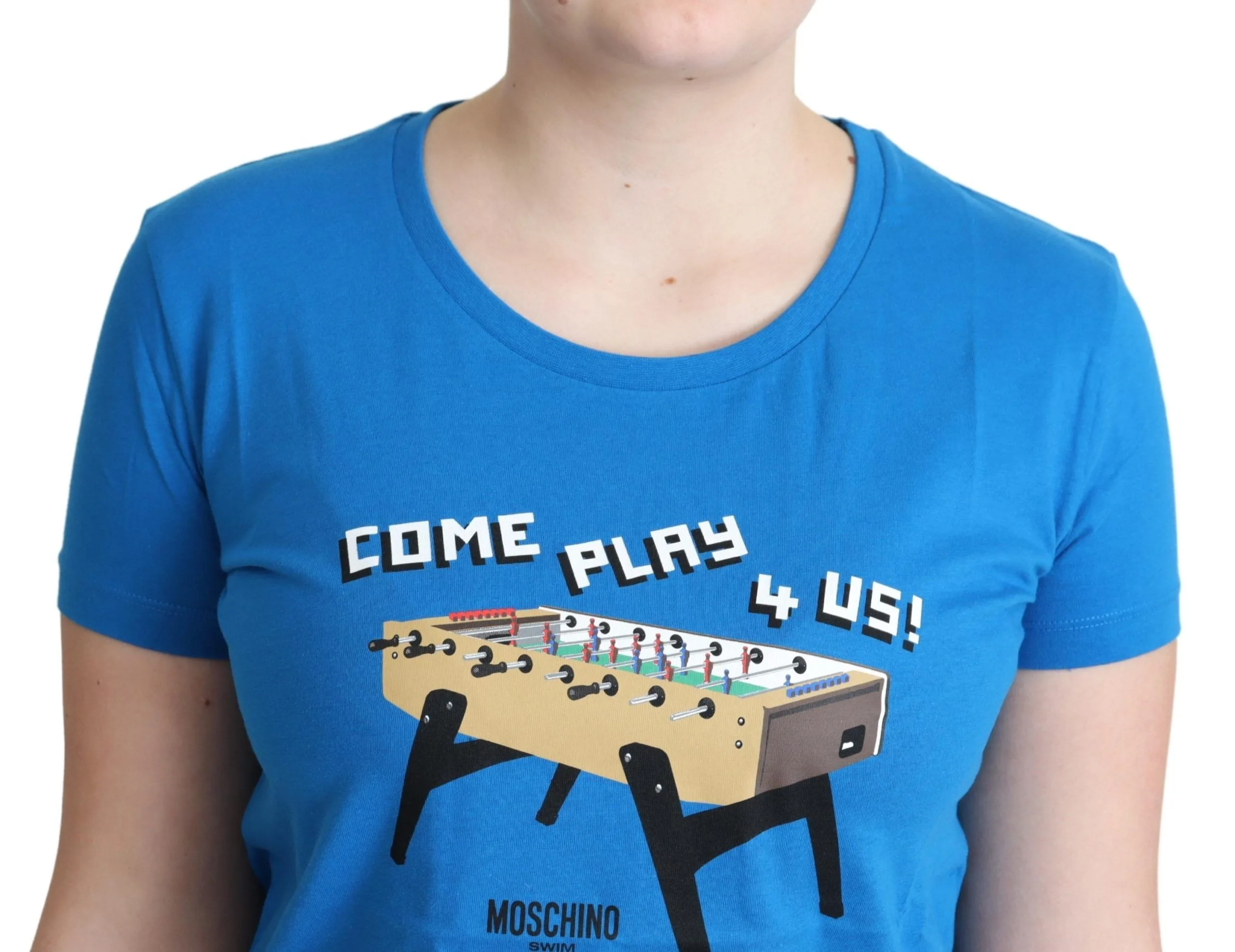 Blue Cotton Come Play 4 Us Print T - shirt - Image 4