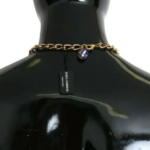 Pink Gold Brass Crystal Purple Pearl Pendants - Image 4