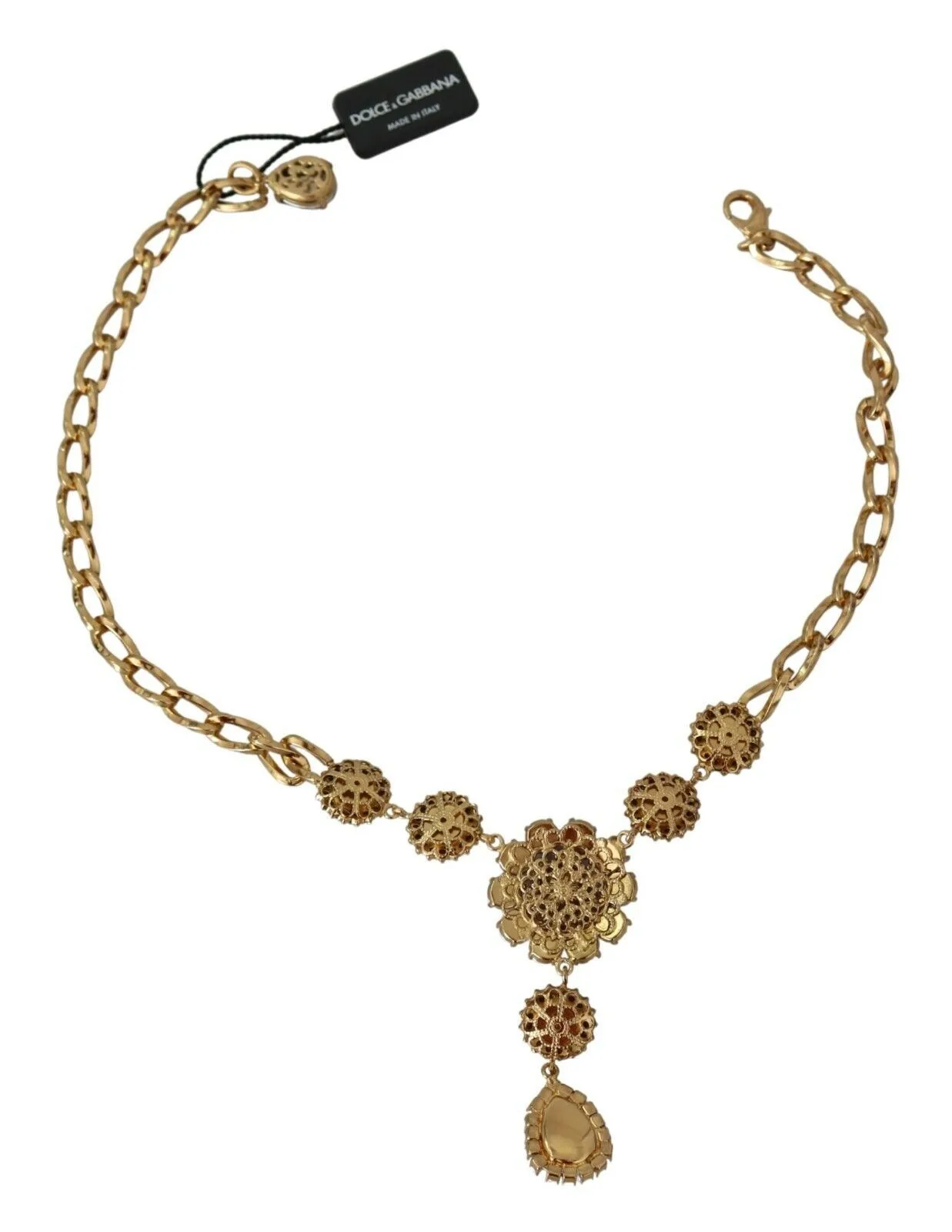 Pink Gold Brass Crystal Purple Pearl Pendants - Image 5