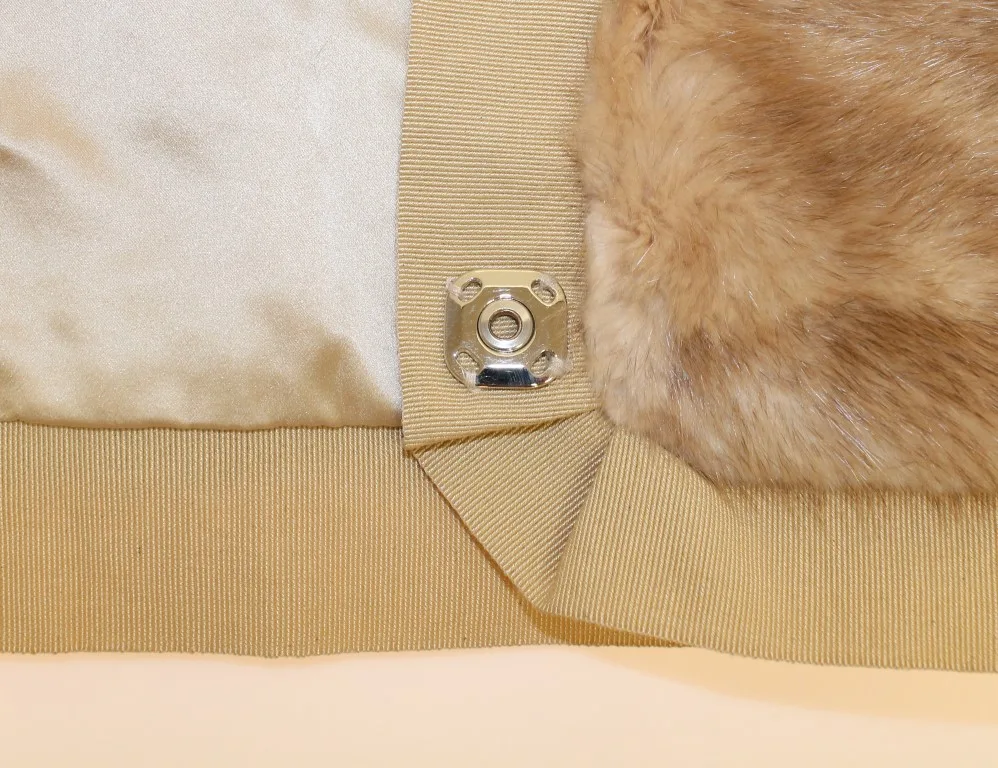 Beige MINK Fur Scarf Foulard Neck Wrap - Image 4