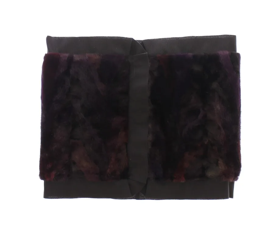 Purple MINK Fur Scarf Foulard Neck Wrap - Image 2