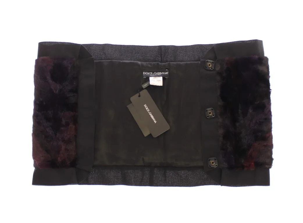 Purple MINK Fur Scarf Foulard Neck Wrap - Image 3