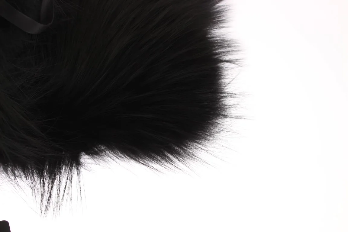Black Fox Fur Collar Scarf - Image 7
