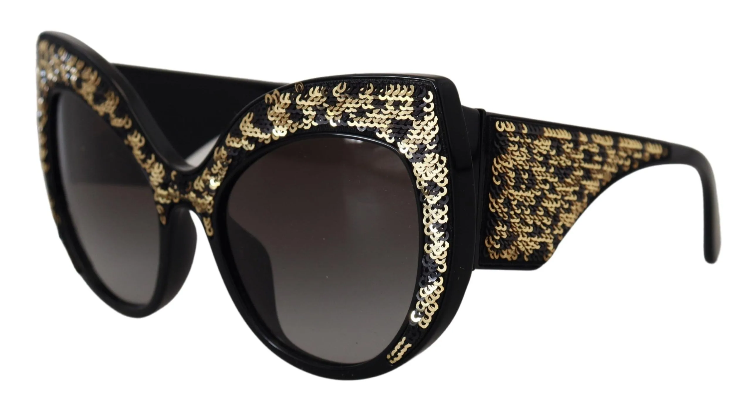 Black Gold Sequin Butterfly Polarized DG4326 Sunglasses - Image 2