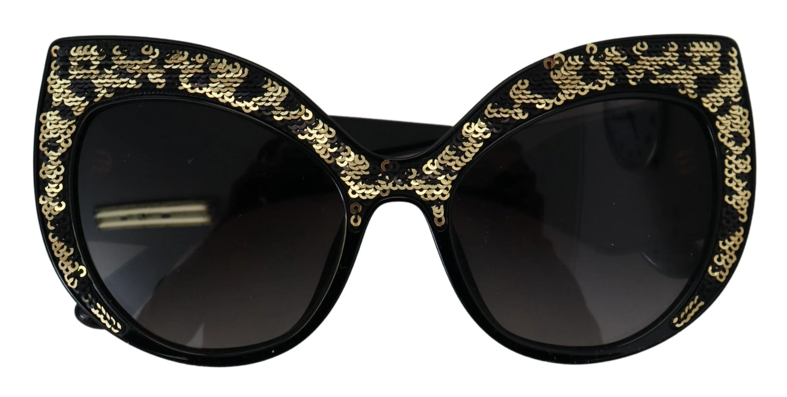 Black Gold Sequin Butterfly Polarized DG4326 Sunglasses - Image 5