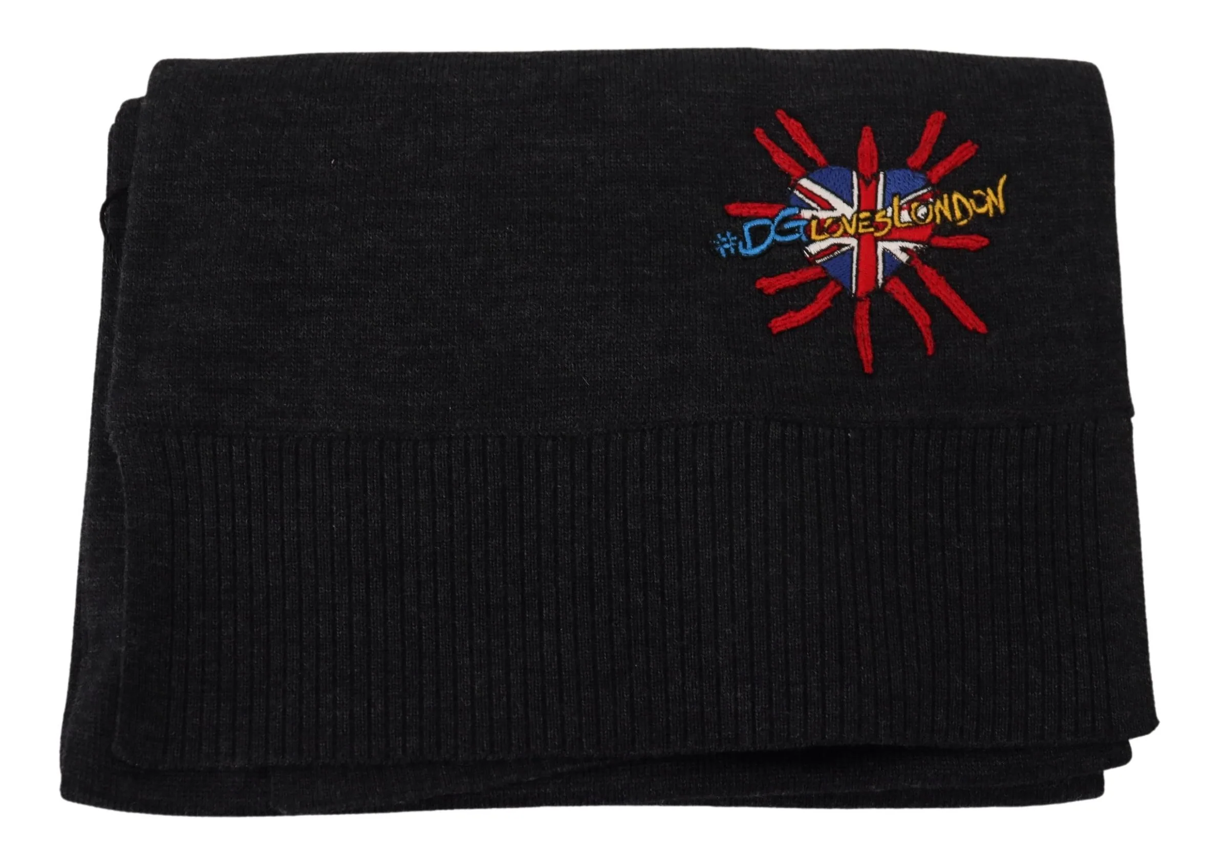 Black Sacred Heart #DGLovesLondon Wrap Scarf - Image 4