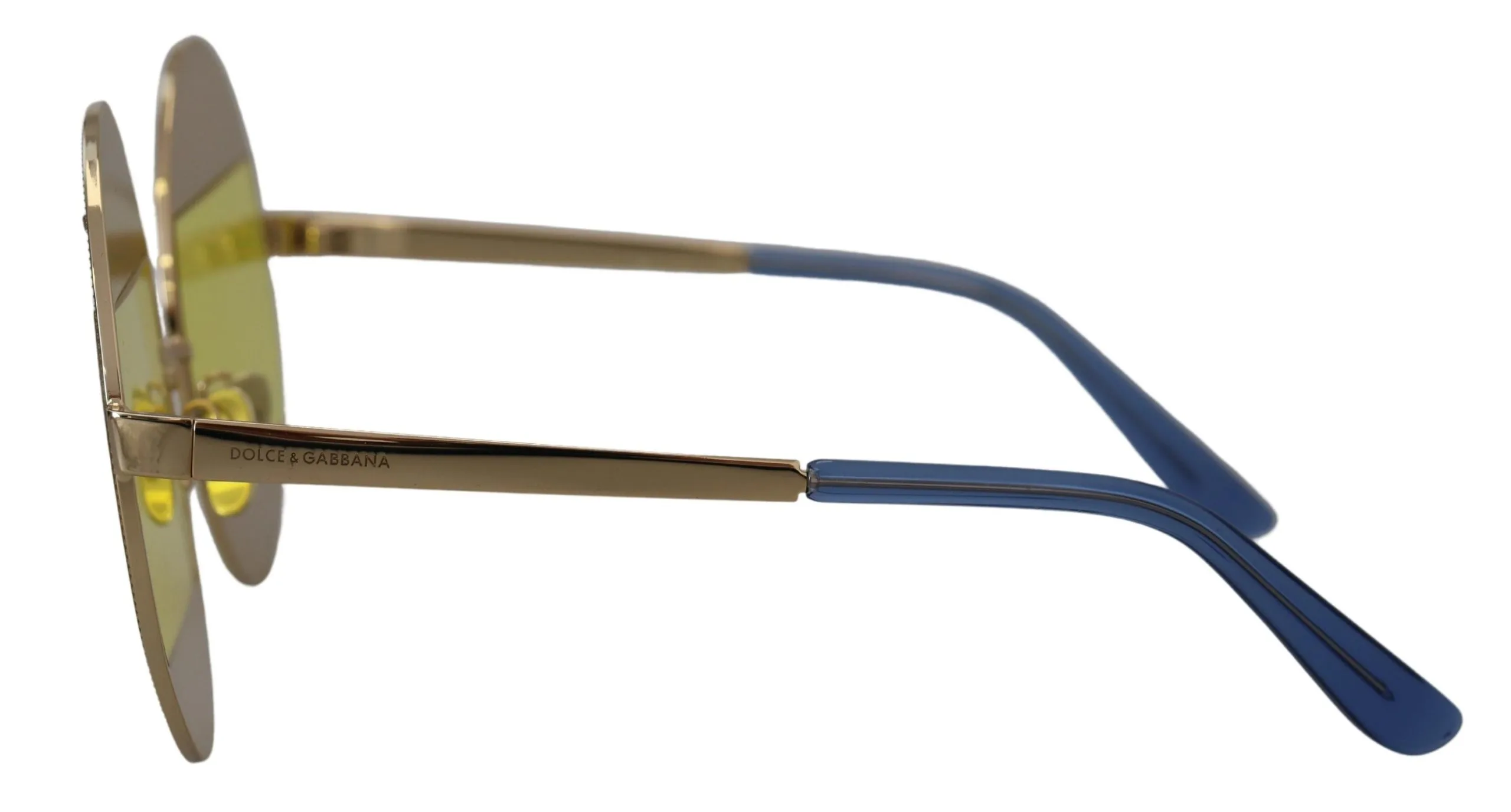 Gold Oval Metal Crystals Shades DG2209B Sunglasses - Image 4