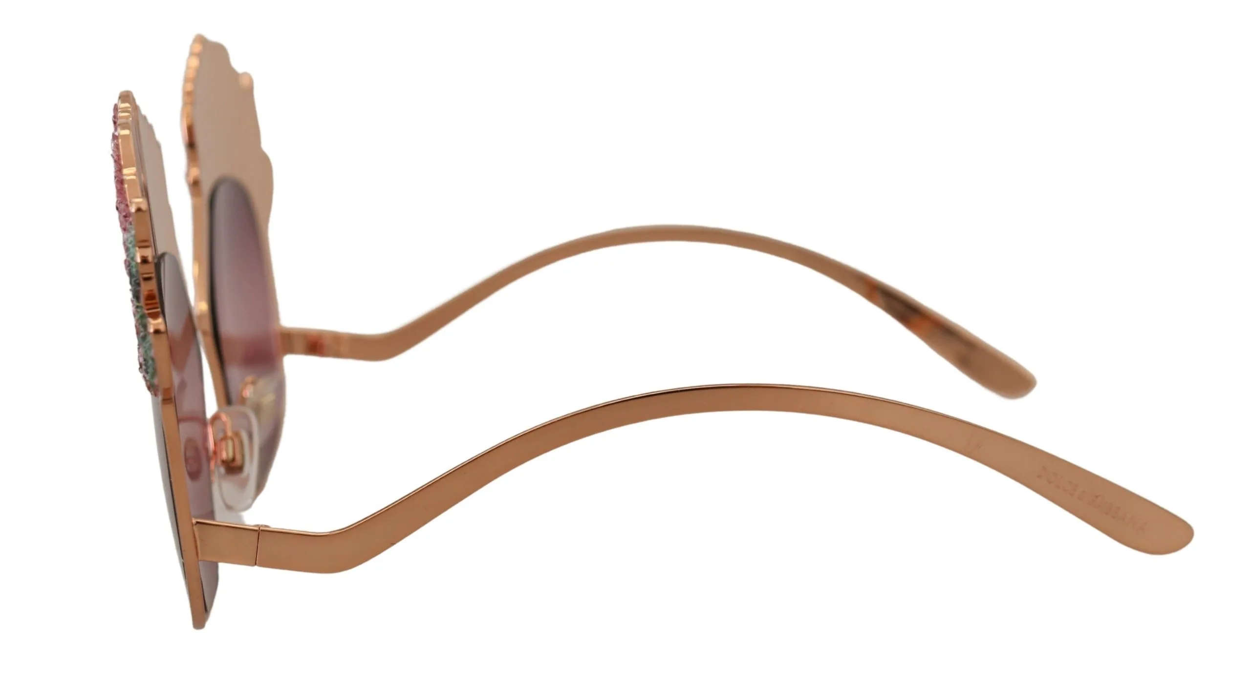 Pink Gold Rose Sequin Embroidery DG2202 Sunglasses - Image 4