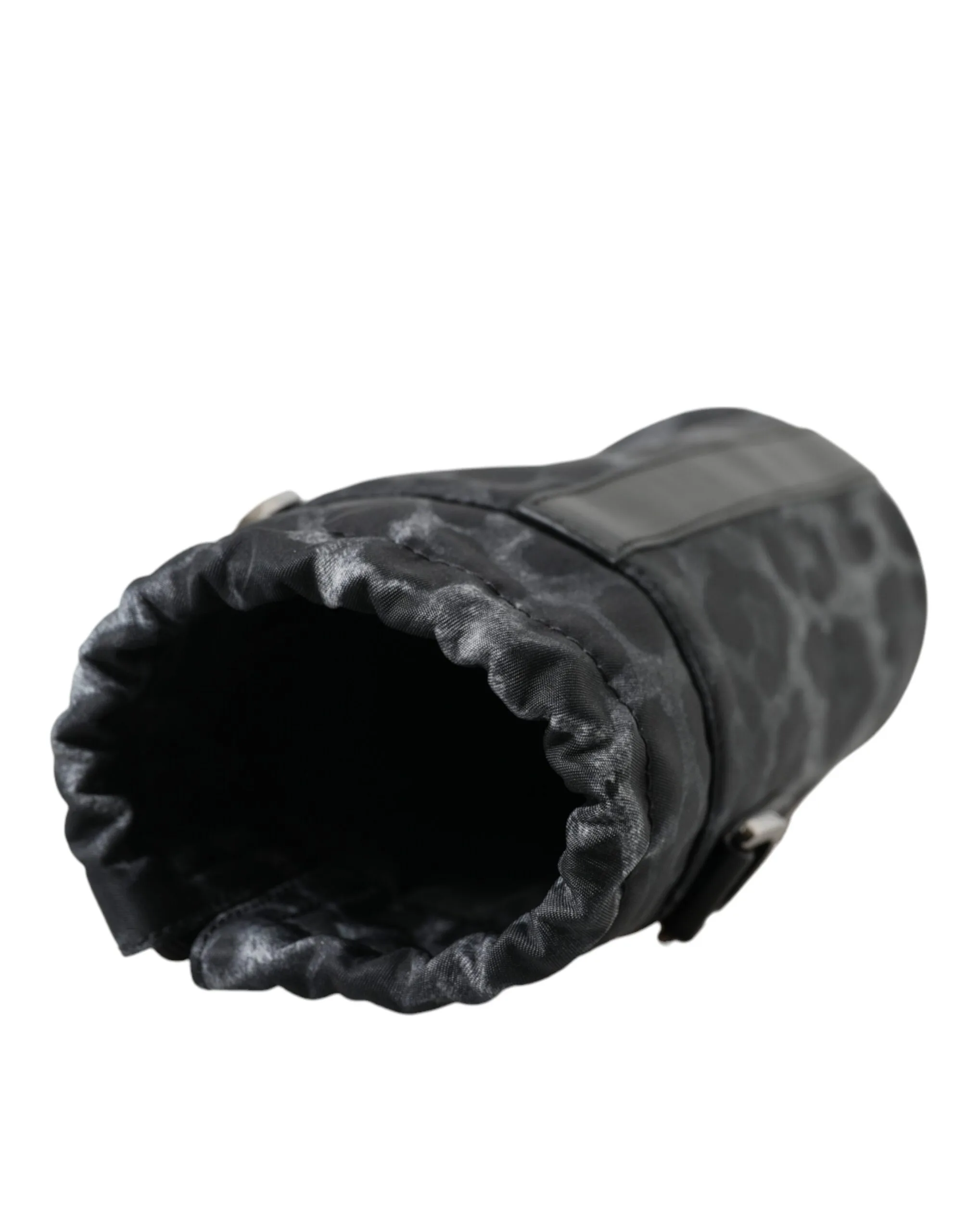 Black Leopard Round Slim Tote Bottle Cage Bag - Image 6