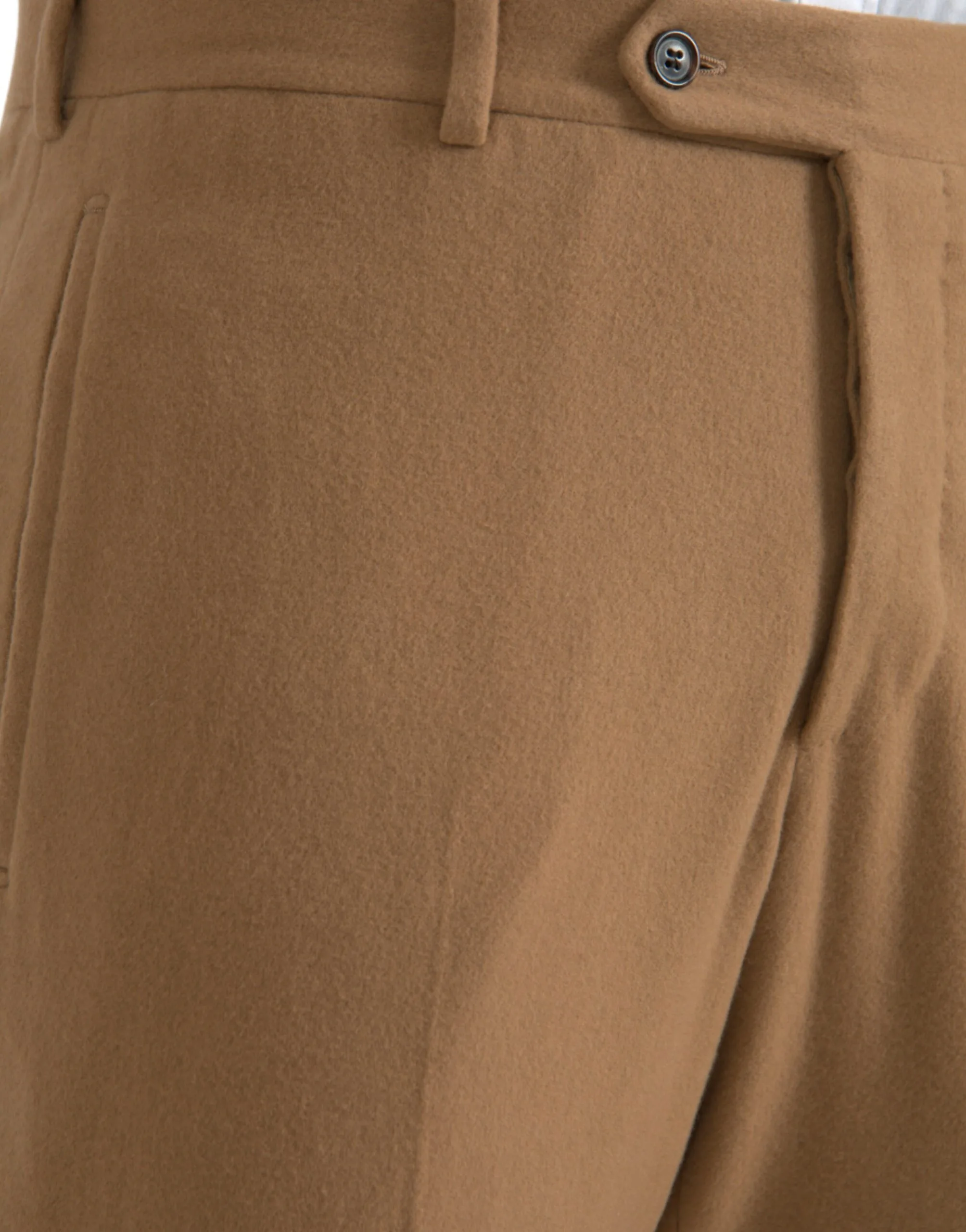Beige Cashmere Men Straight Fit Dress Pants - Image 4