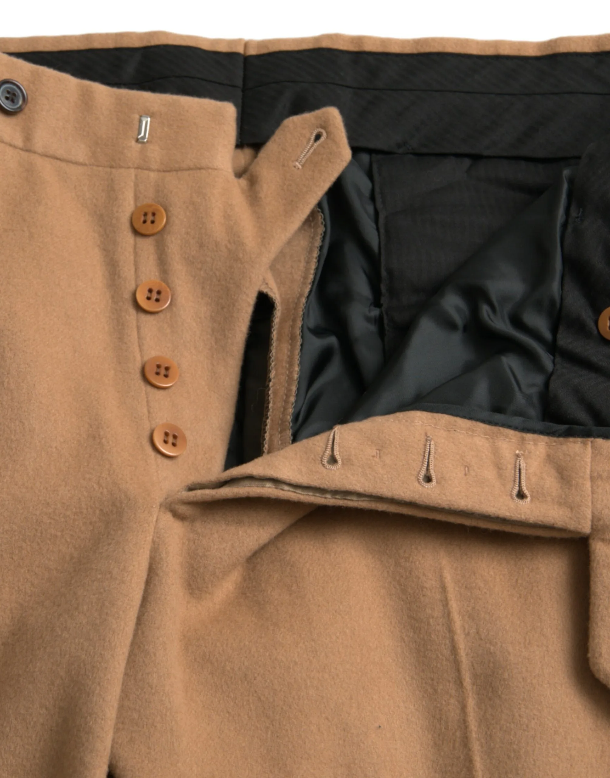 Beige Cashmere Men Straight Fit Dress Pants - Image 5