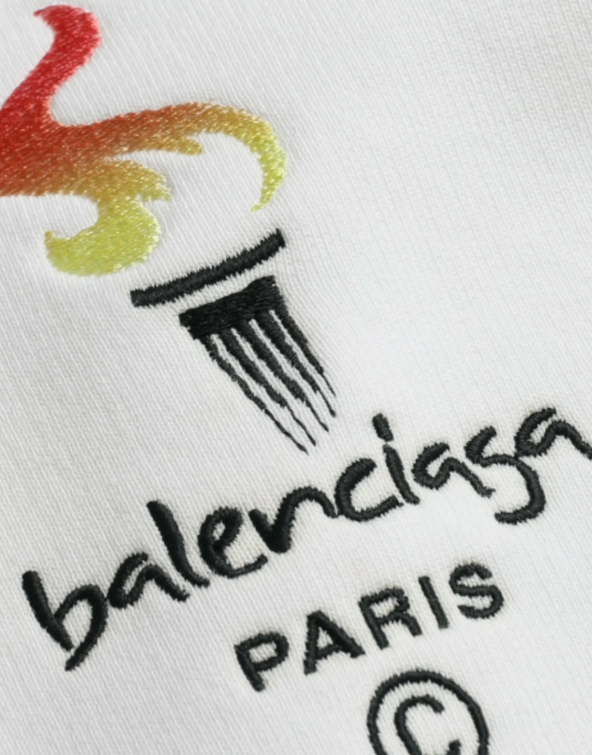 White Cotton Logo Hooded Pullover - Image 4