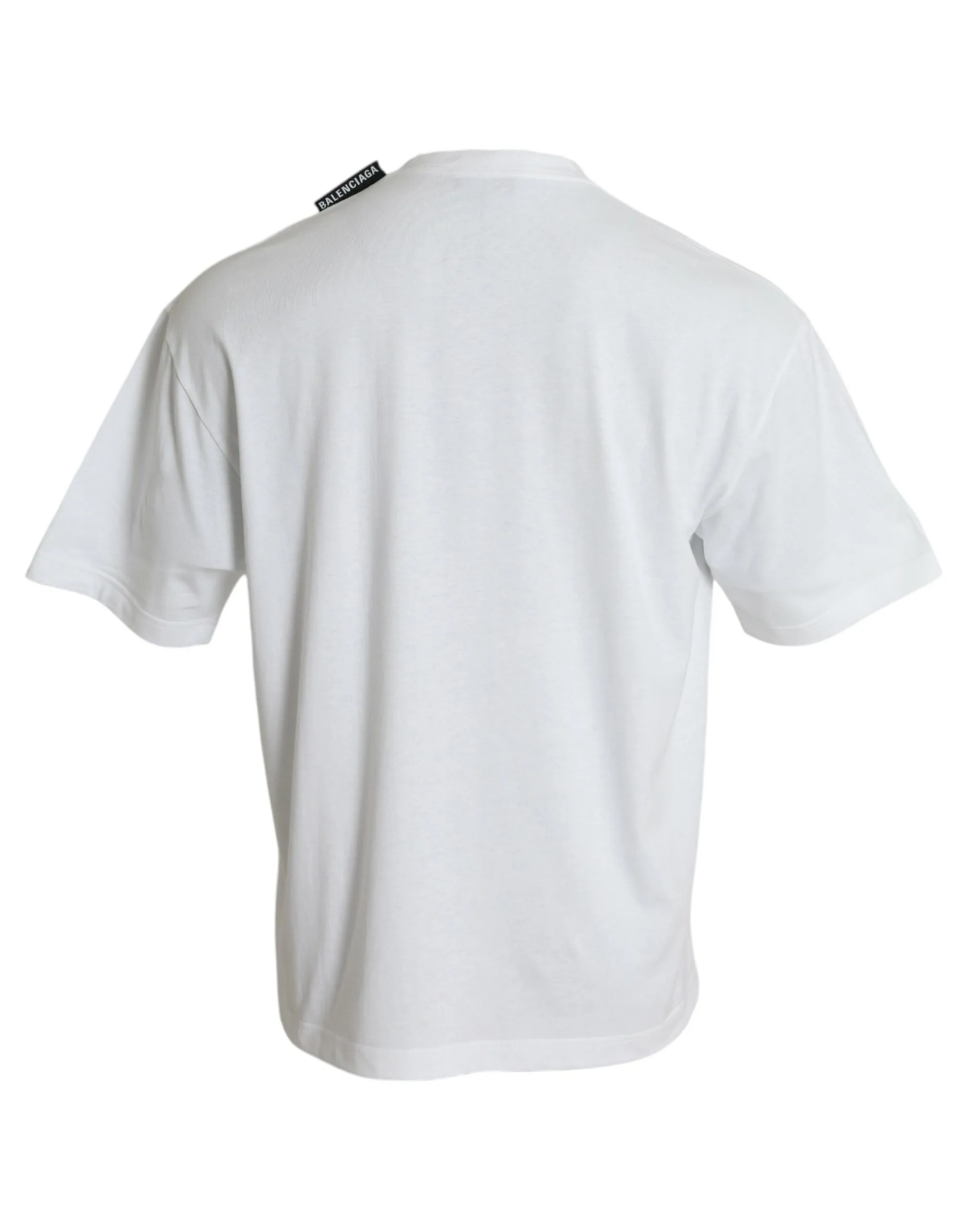Off White Cotton Jersey Round Neck T - shirt - Image 2