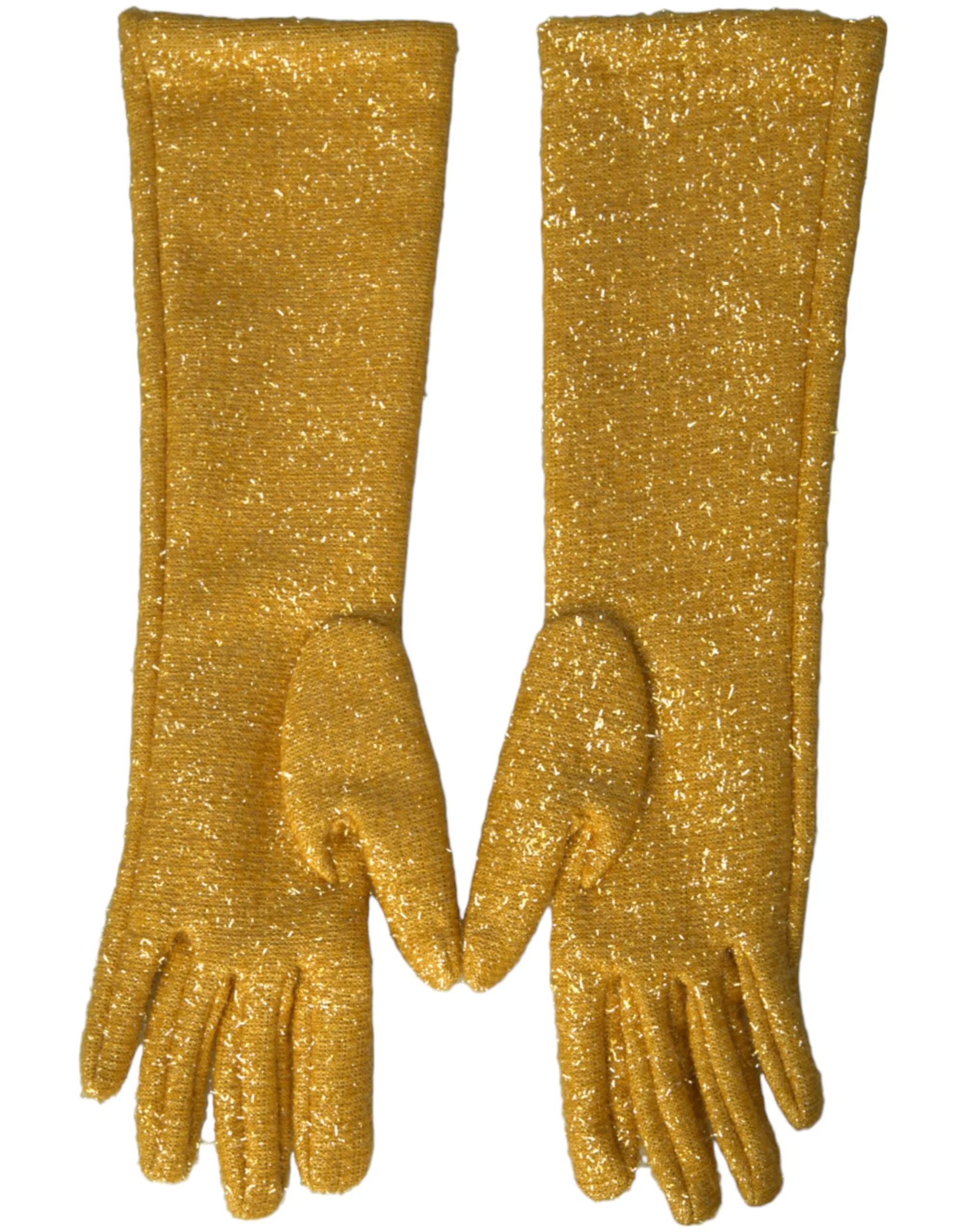 Gold Lurex Fantasia Mid Arm Length Gloves - Image 3