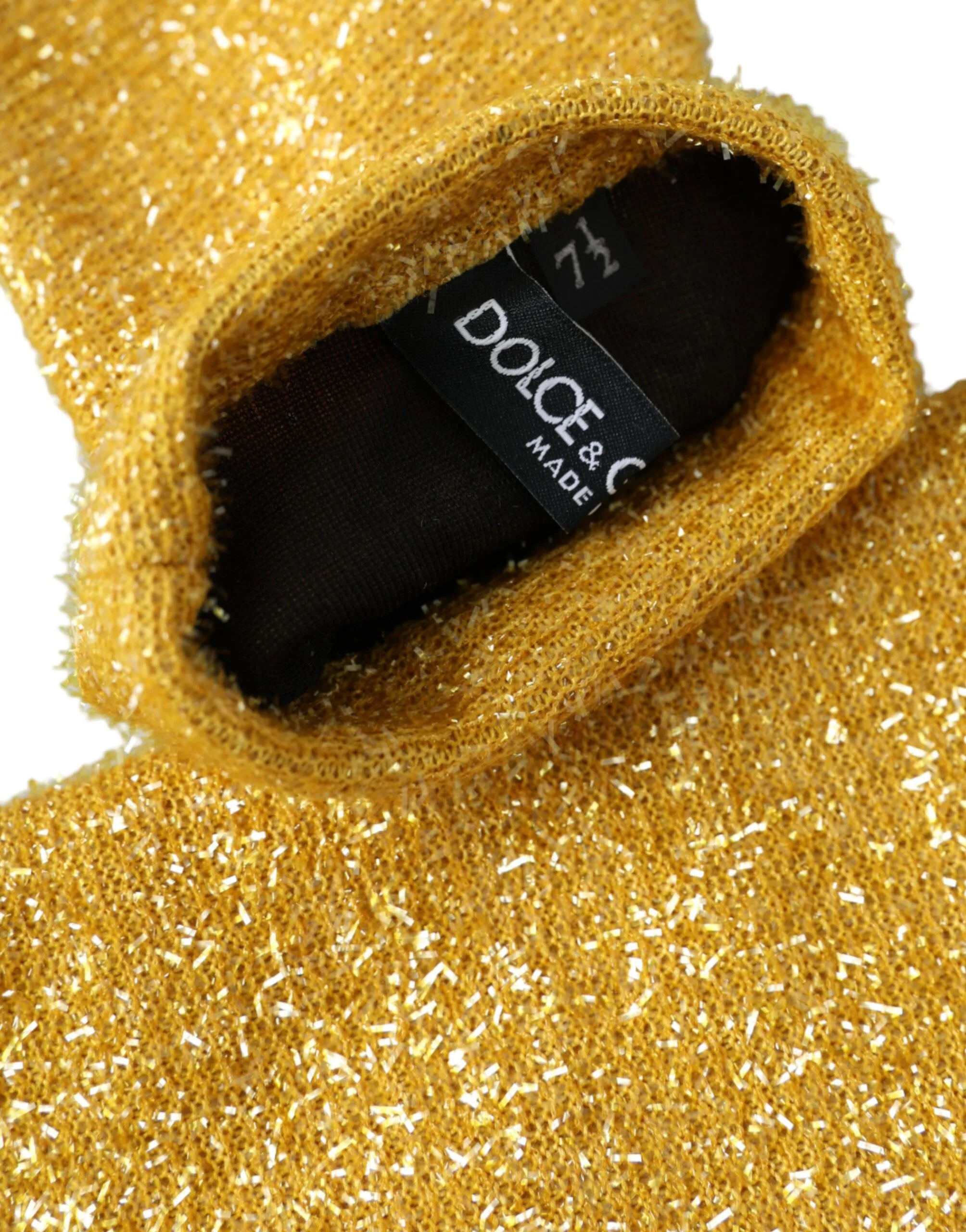 Gold Lurex Fantasia Mid Arm Length Gloves - Image 4