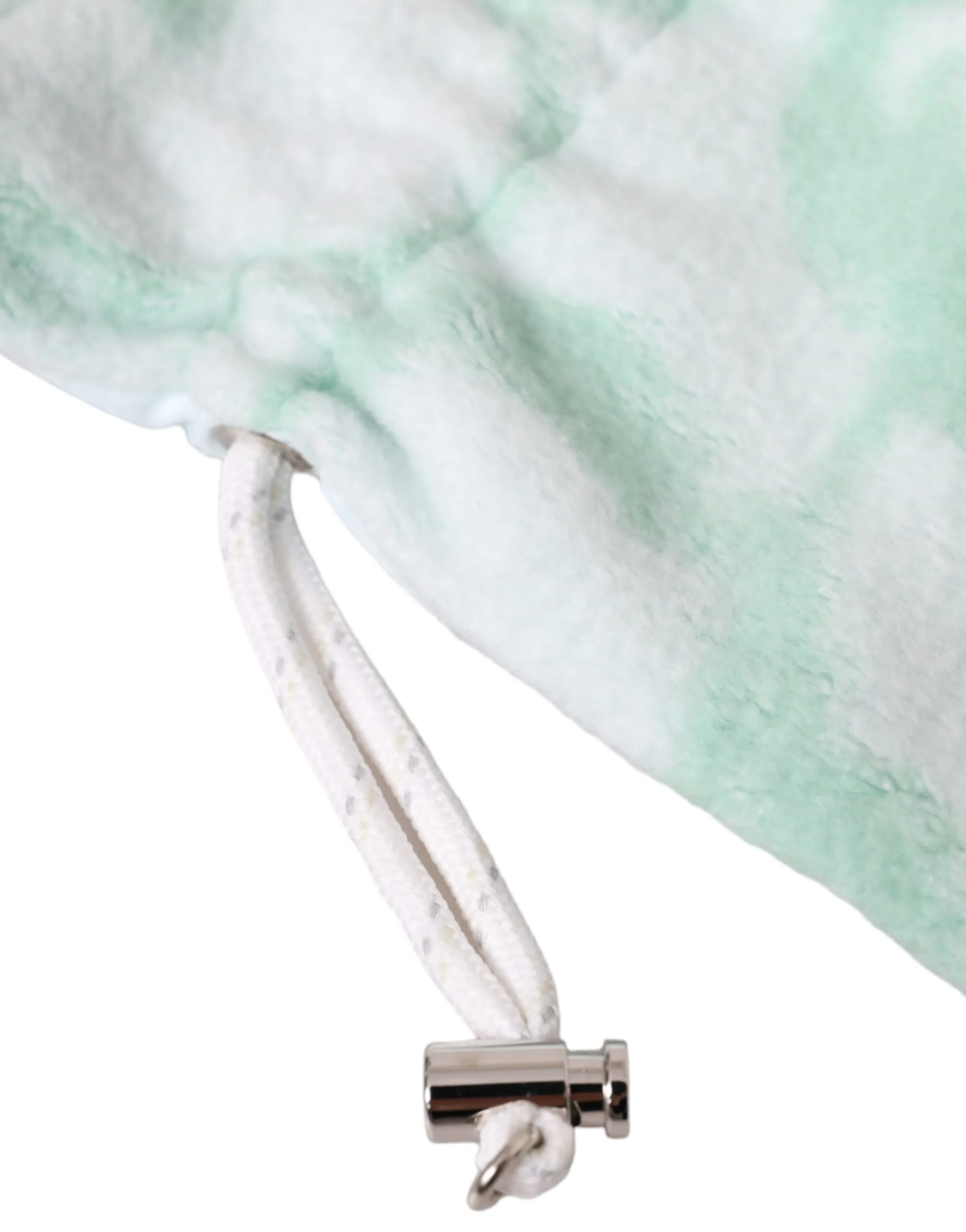 White Nylon Fleece Wrist Length Mitten Gloves - Image 3