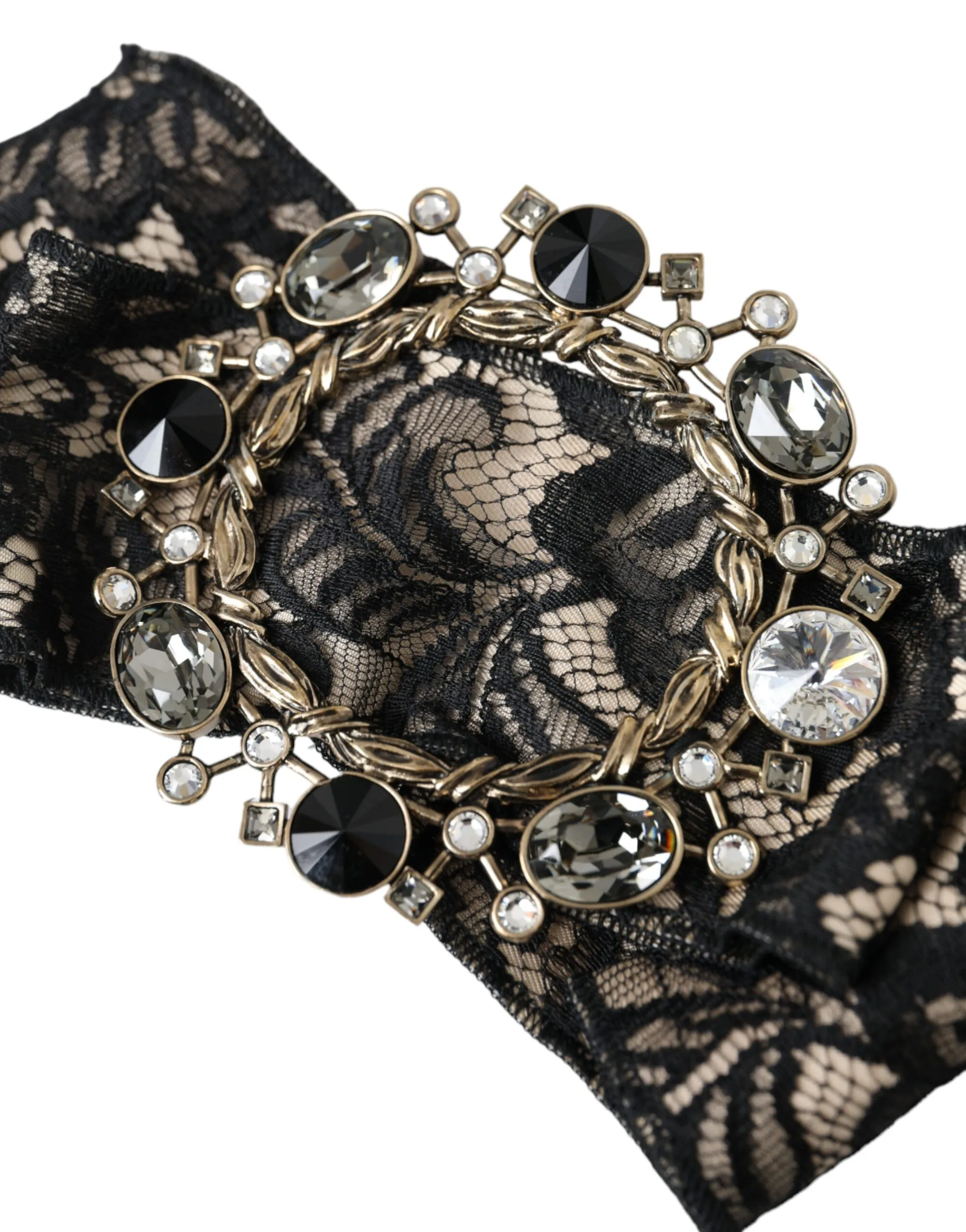 Black Lace Crystal Handmade Brooch Hair Pin - Image 2