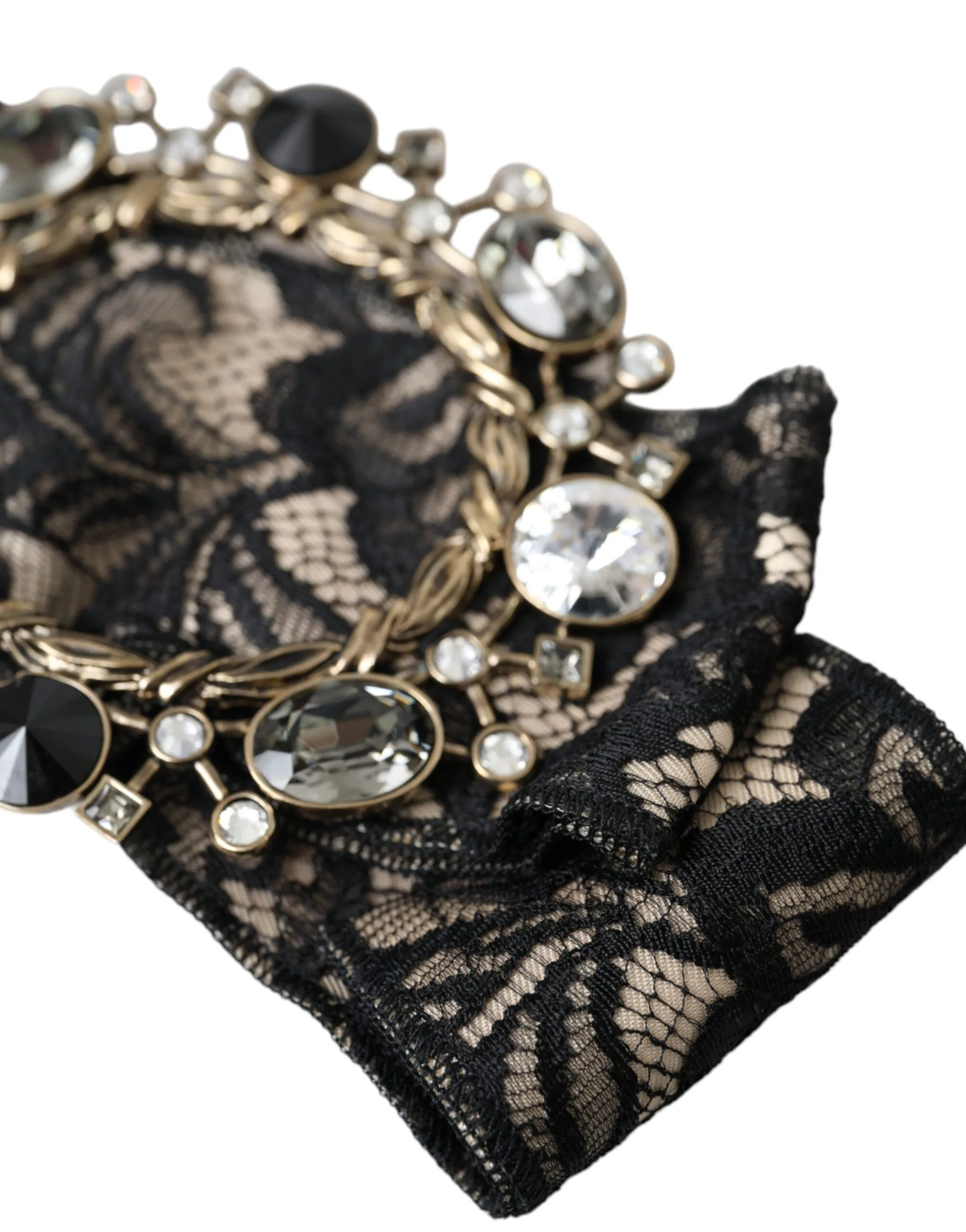 Black Lace Crystal Handmade Brooch Hair Pin - Image 4