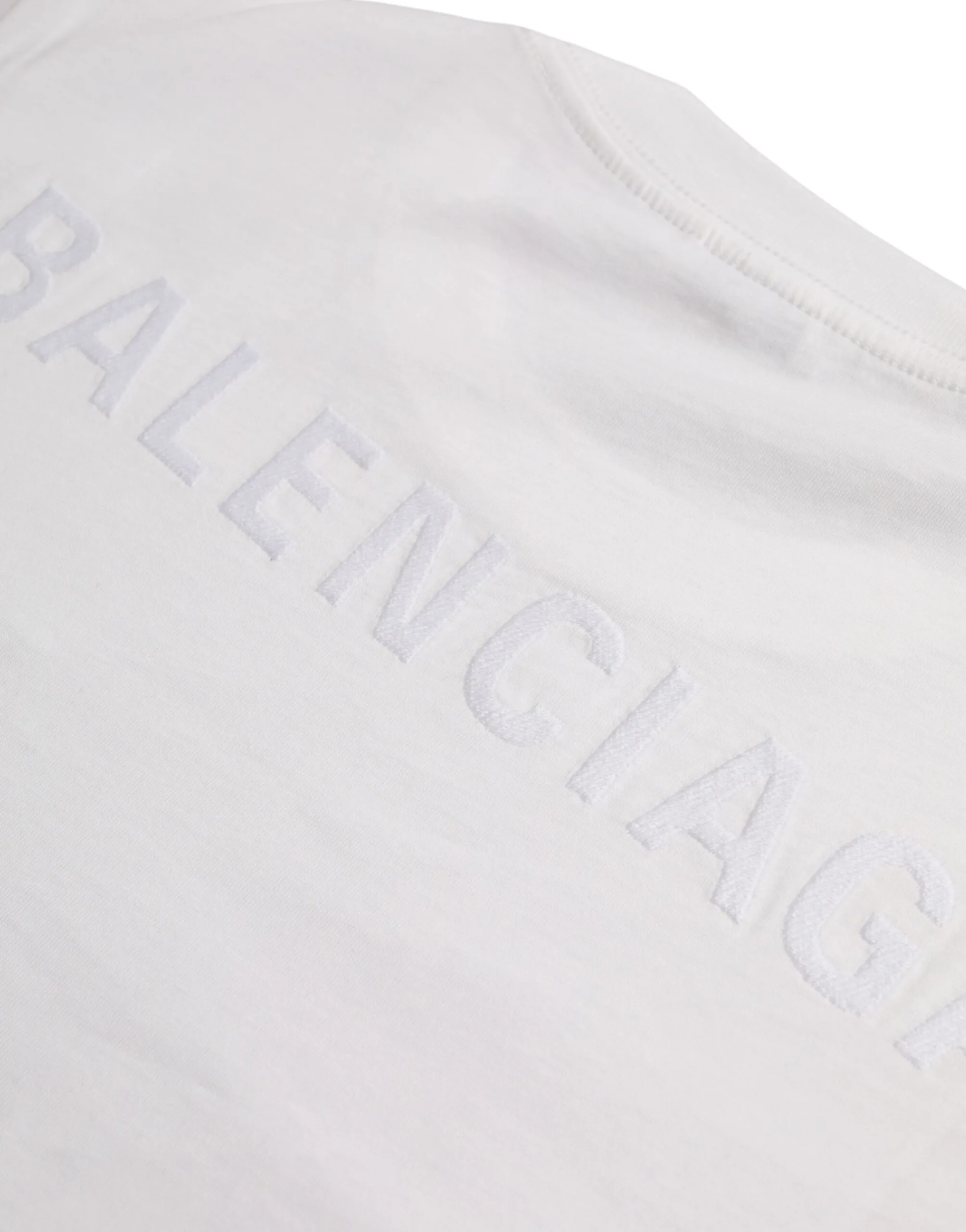 White Cotton Crew Neck Short Sleeves T - shirt - Image 8