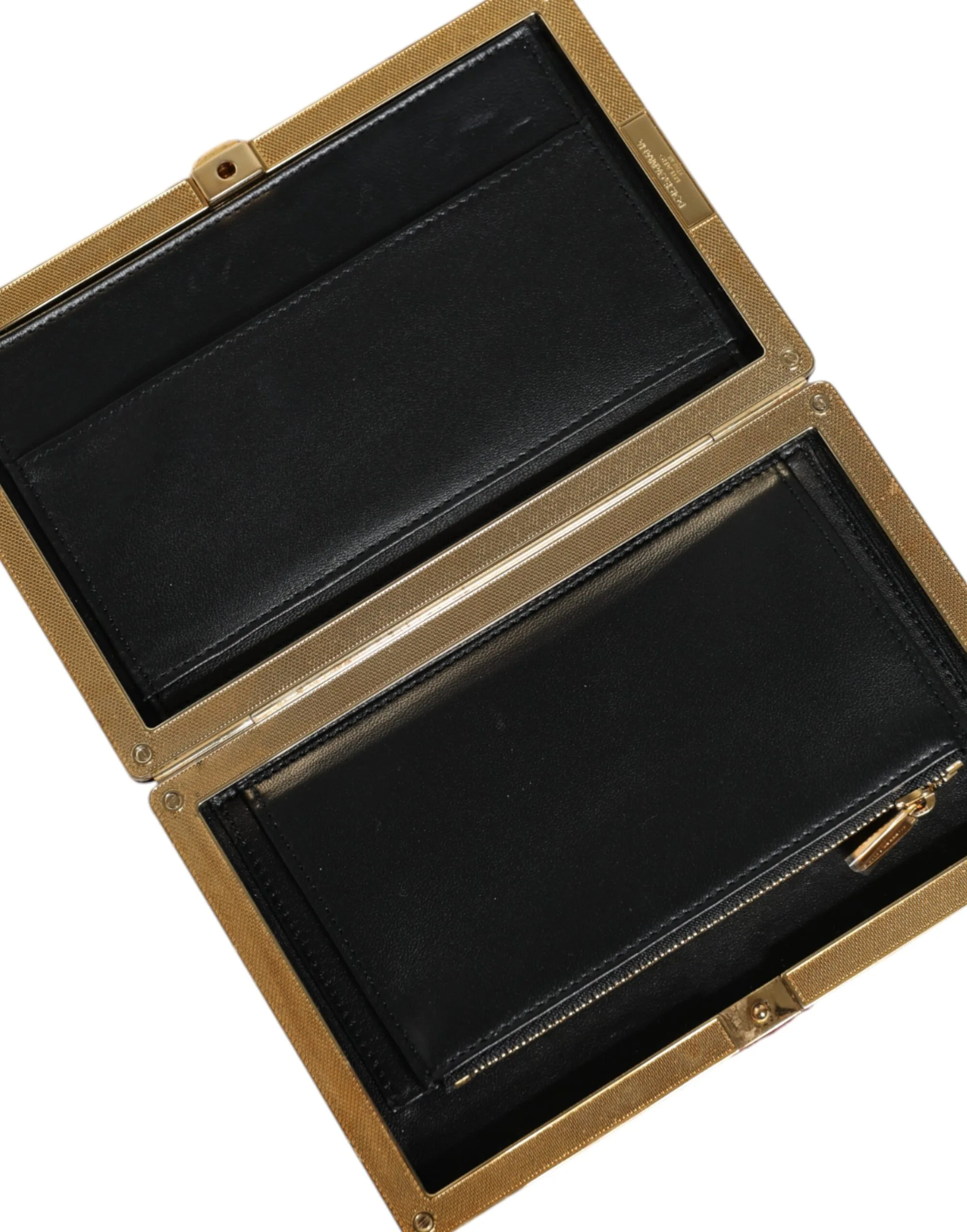 Red Velvet Gold Frame Clutch Evening Party Purse Bag - Image 6