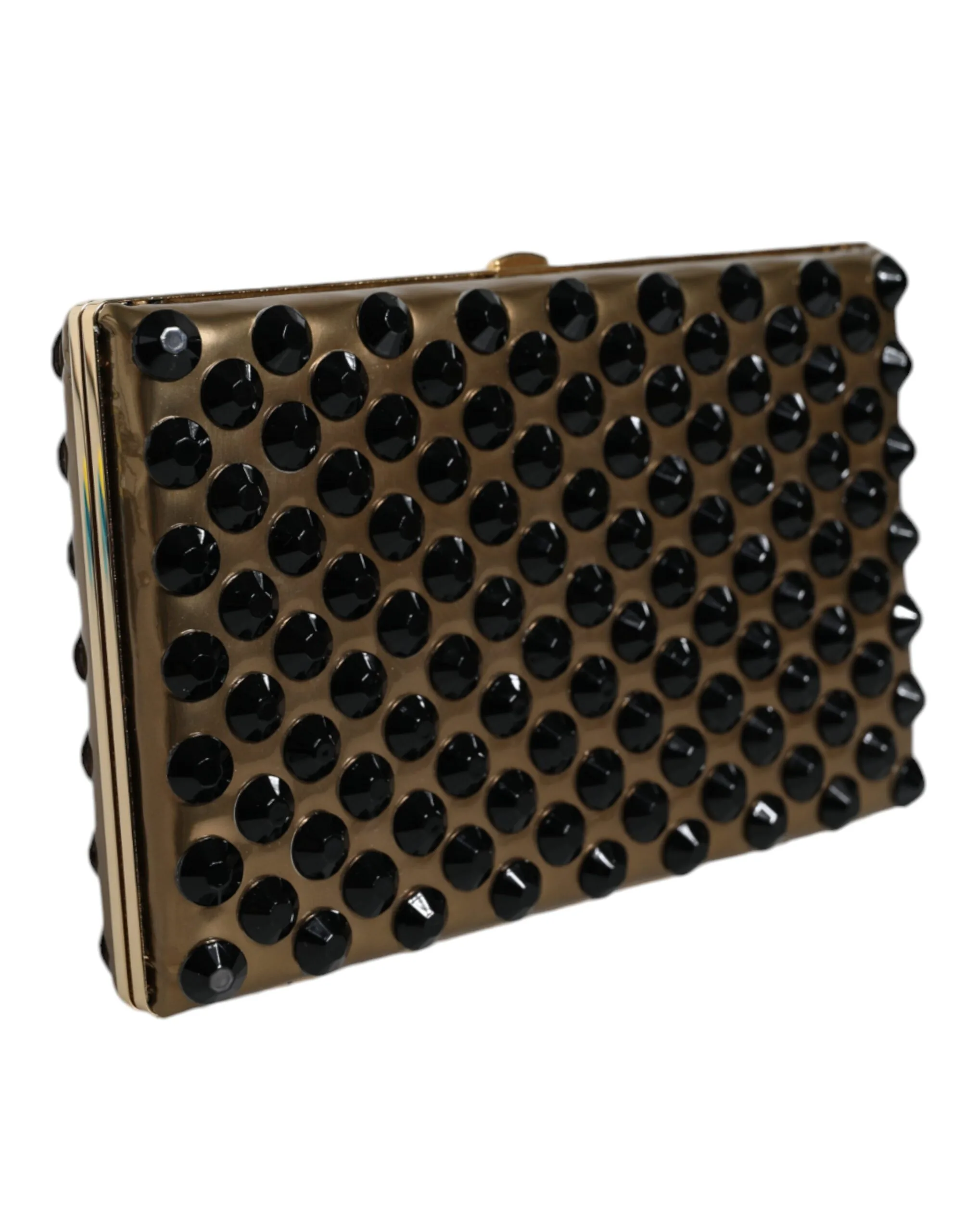 Gold Crystal Bifold Clutch Evening Party Women Purse Bag - Image 2