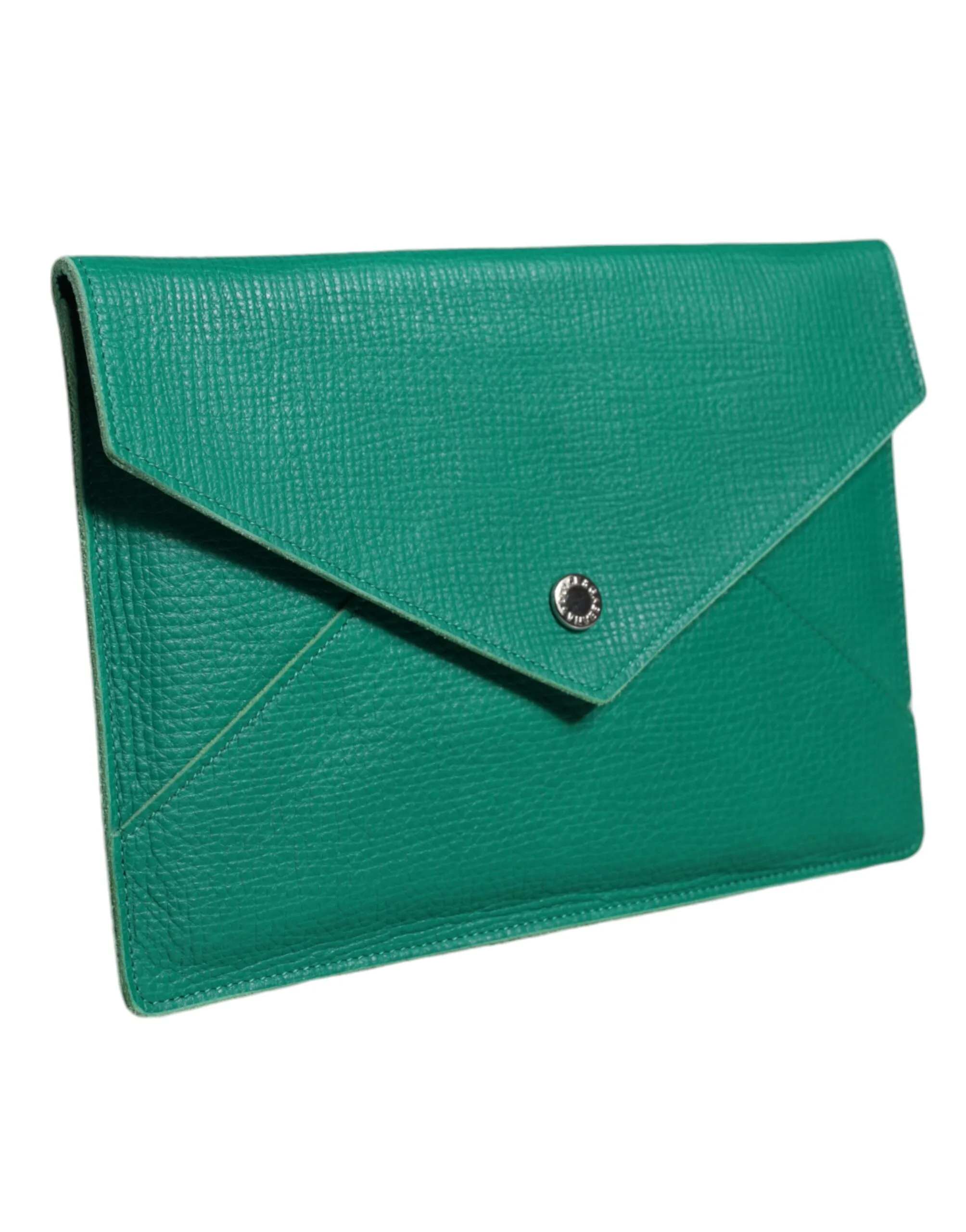 Green Leather Handbag Clutch Mini Purse Pouch Tablet Case - Image 2