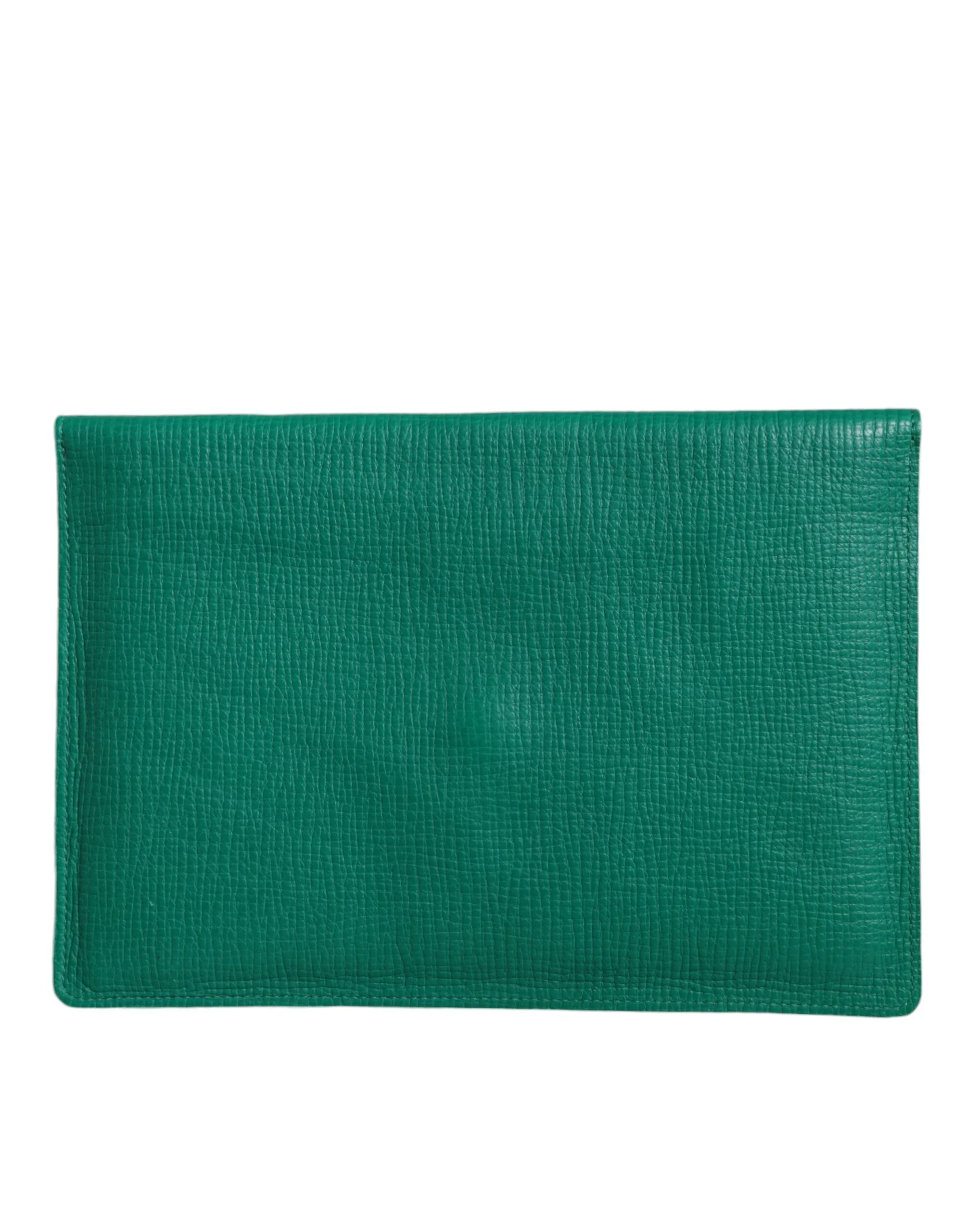 Green Leather Handbag Clutch Mini Purse Pouch Tablet Case - Image 3