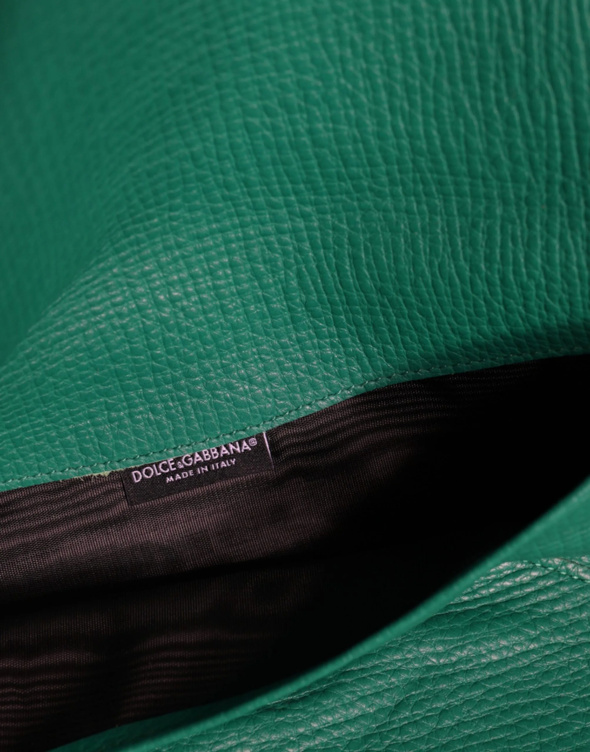 Green Leather Handbag Clutch Mini Purse Pouch Tablet Case - Image 4