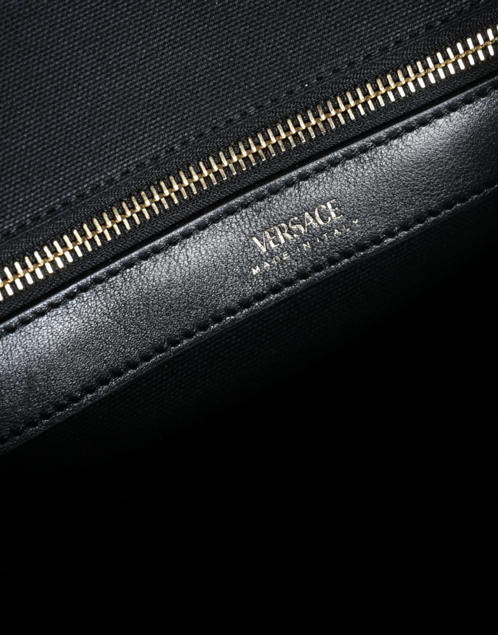 Black Top Handle Canvas Leather Logo Crossbody Tote Bag - Image 4