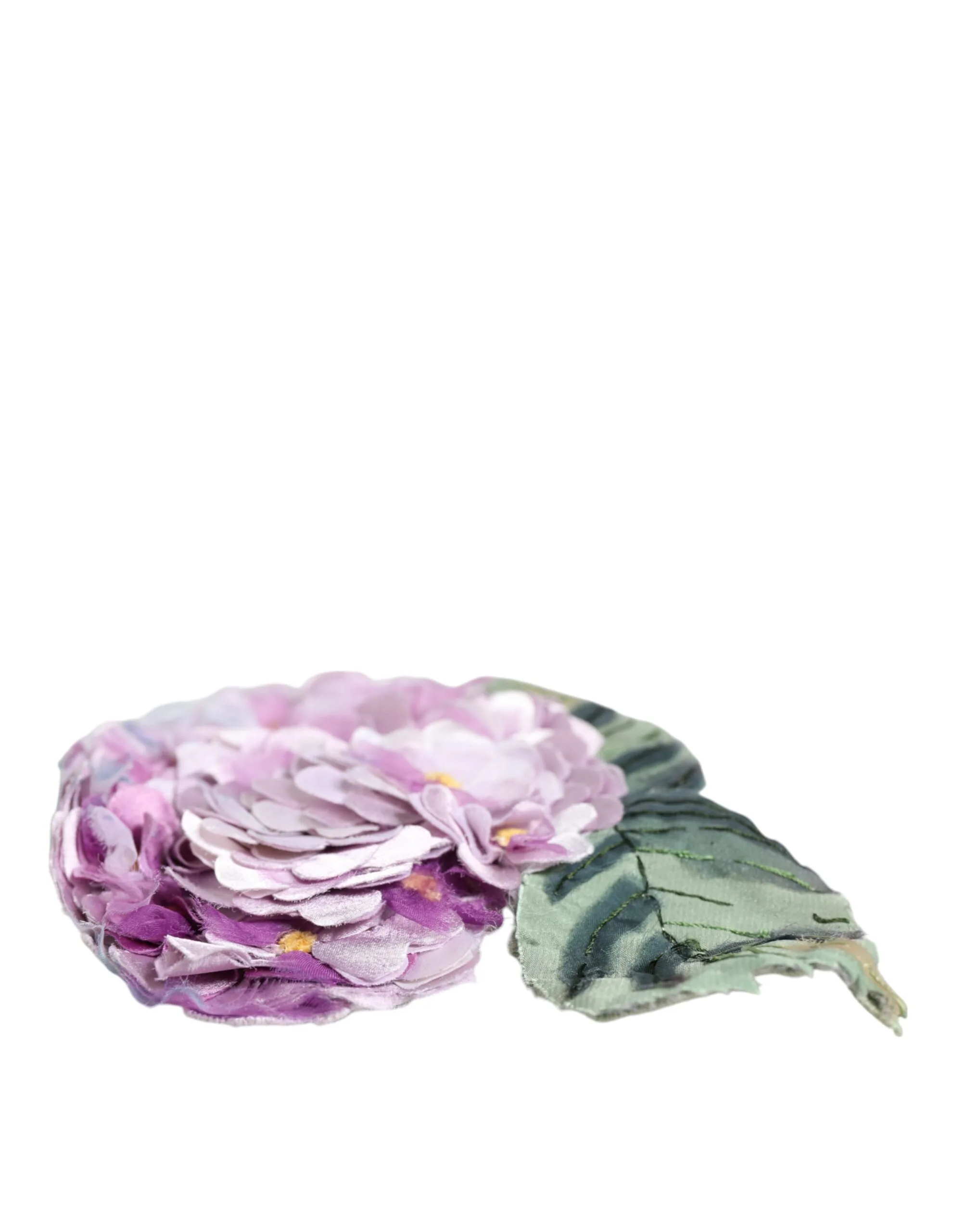 Multicolor Hydrangea Gold Brass Pin Brooch - Image 4