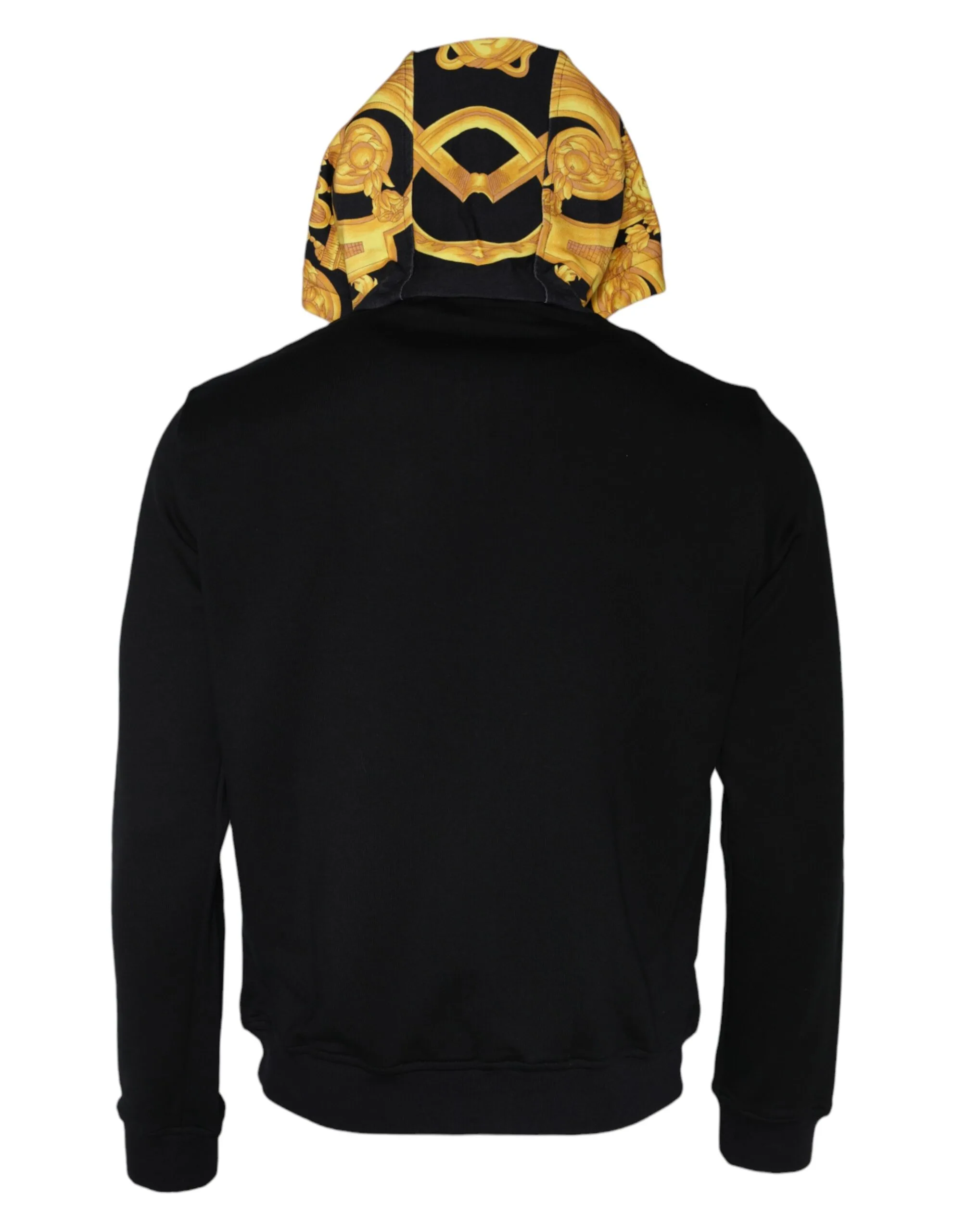 Black Medusa Print Cotton Full Zip HoodieSweatshirt Sweater - Image 2