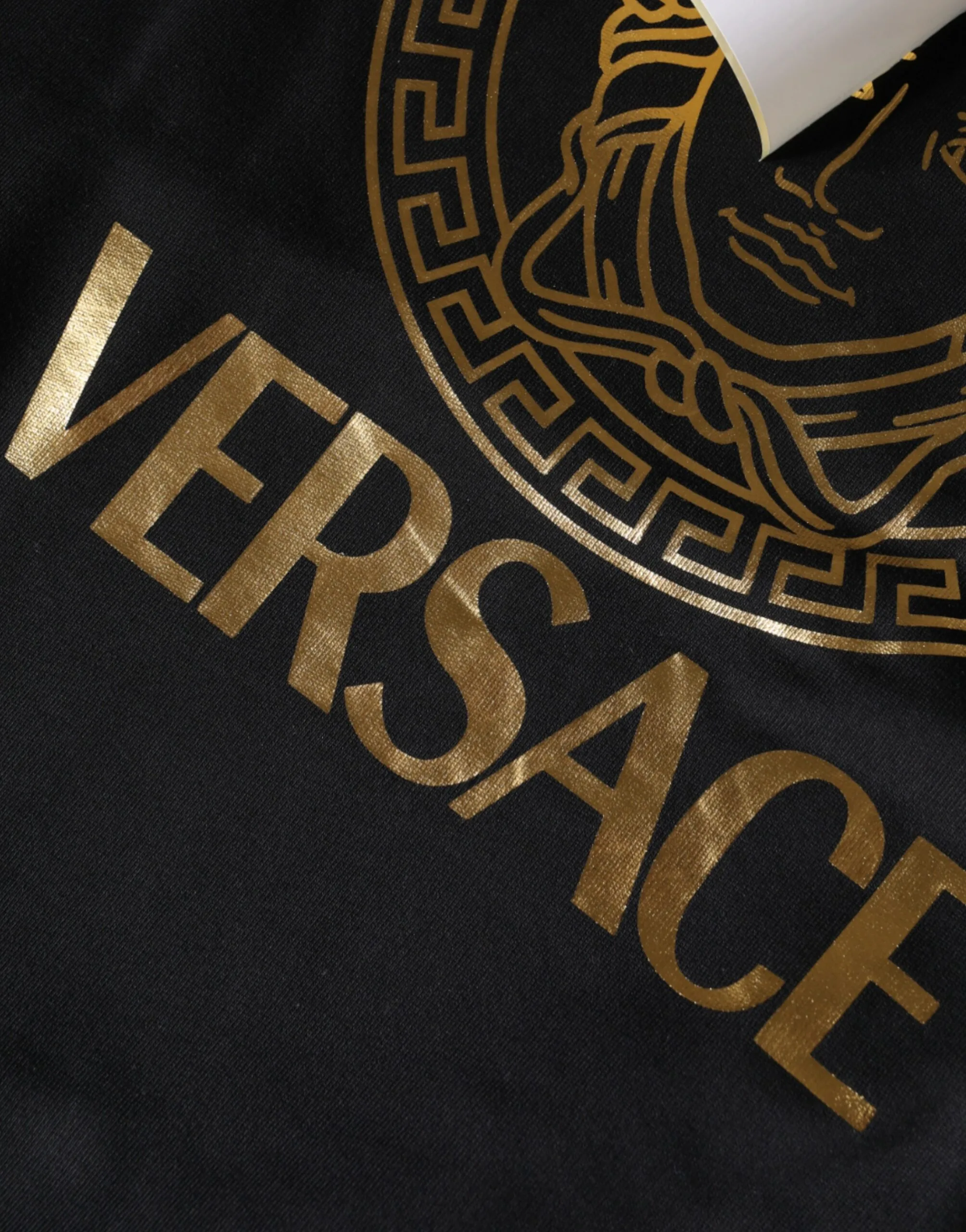 Black Medusa Print Cotton HoodiePullover Sweatshirt Sweater - Image 4
