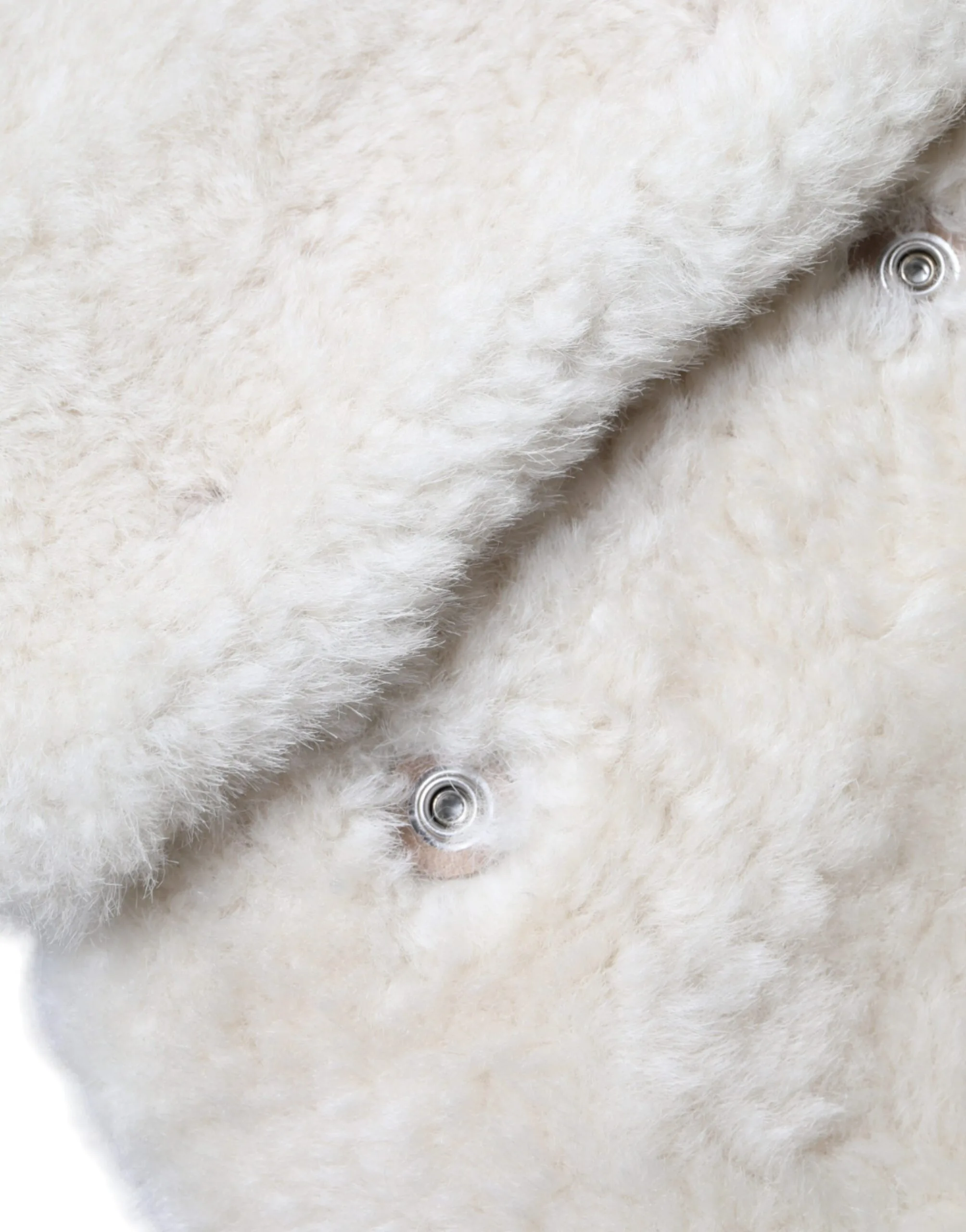 White WARRENFORD Shearling Leather Vest Coat Jacket - Image 5