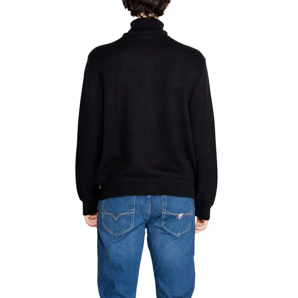 Black Cotton Turtleneck - Image 2