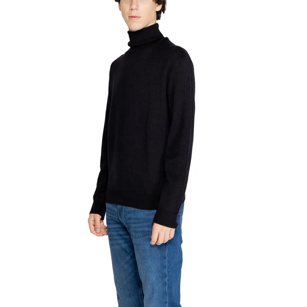 Black Cotton Turtleneck - Image 3