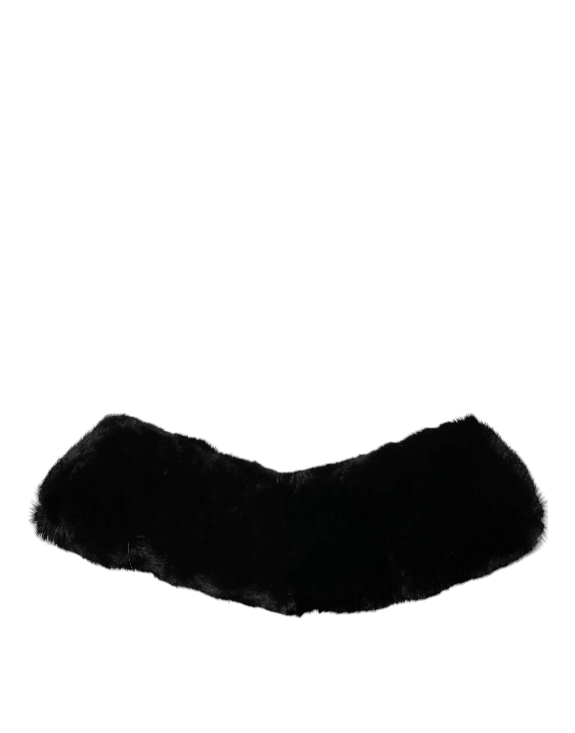 Black Lamb Fur Collar Women Neck Wrap Scarf - Image 2