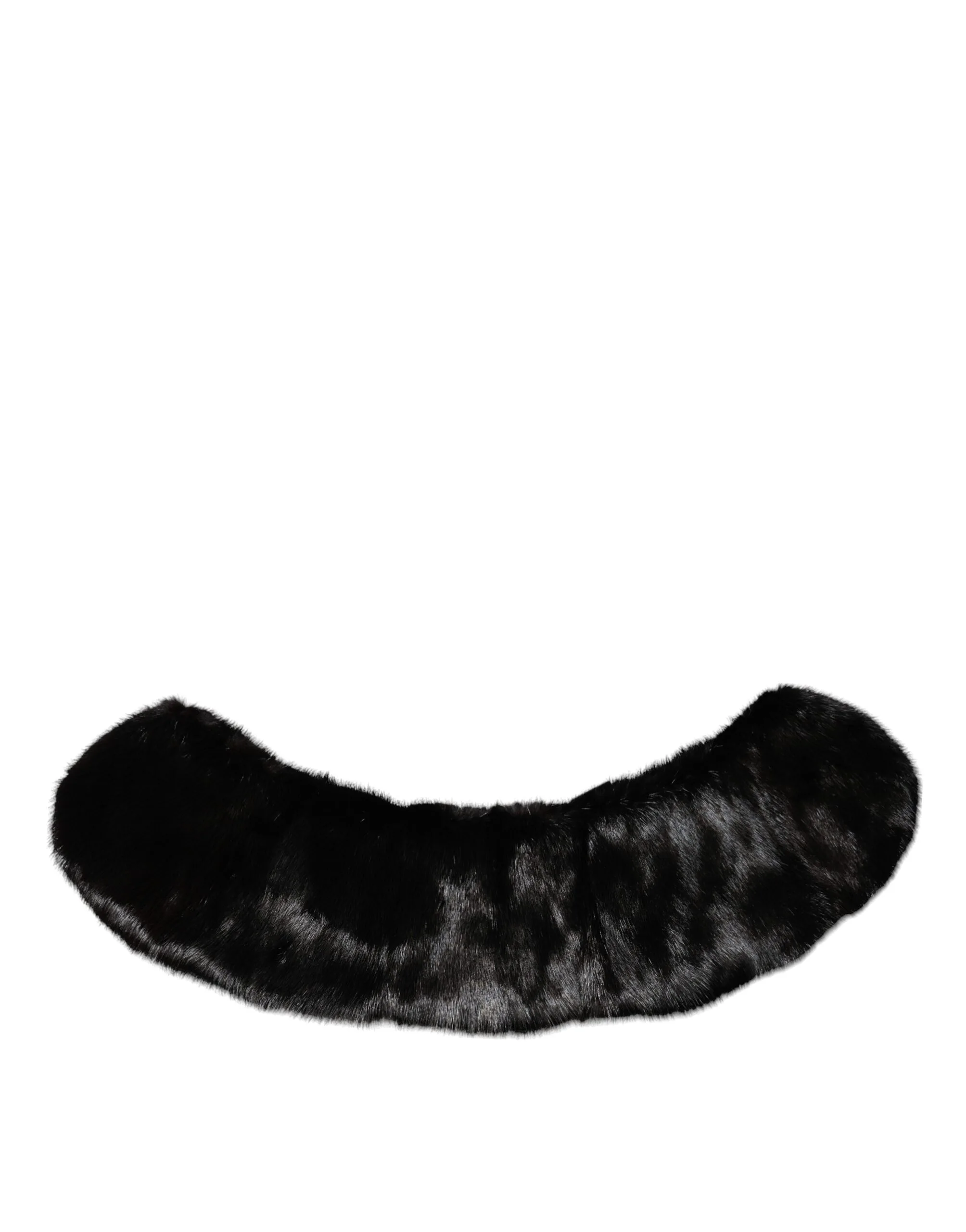 Black Fur Shawl Neck Wrap Cover Collar Scarf - Image 2