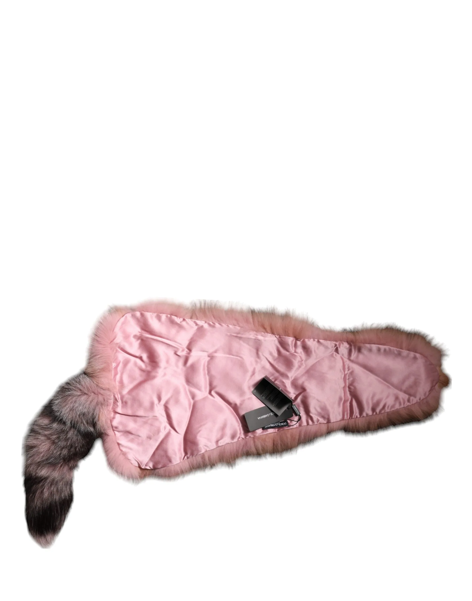 Pink Frost Fox Fur Neck Warmer Winter Scarf - Image 5