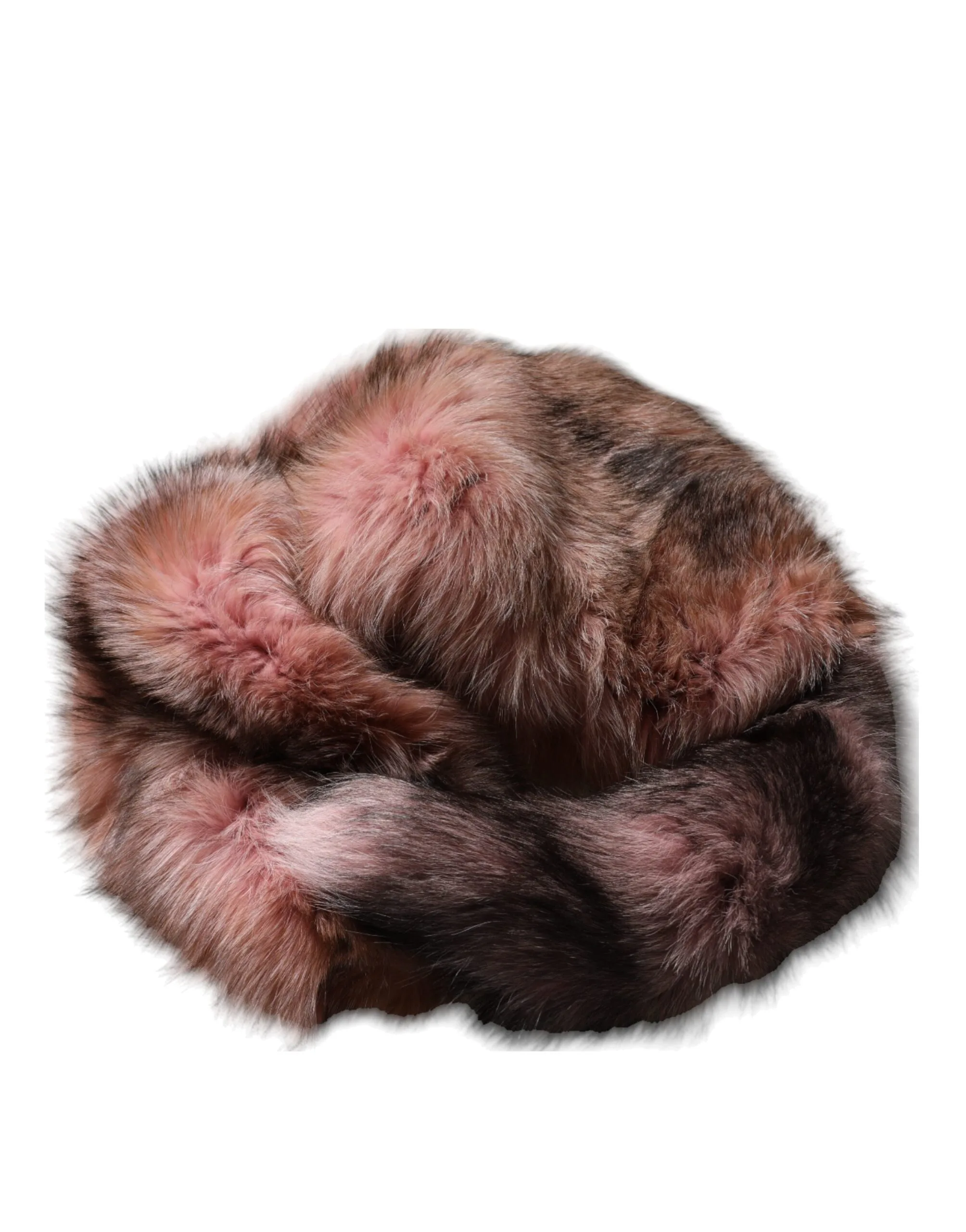 Pink Frost Fox Fur Neck Warmer Winter Scarf - Image 6