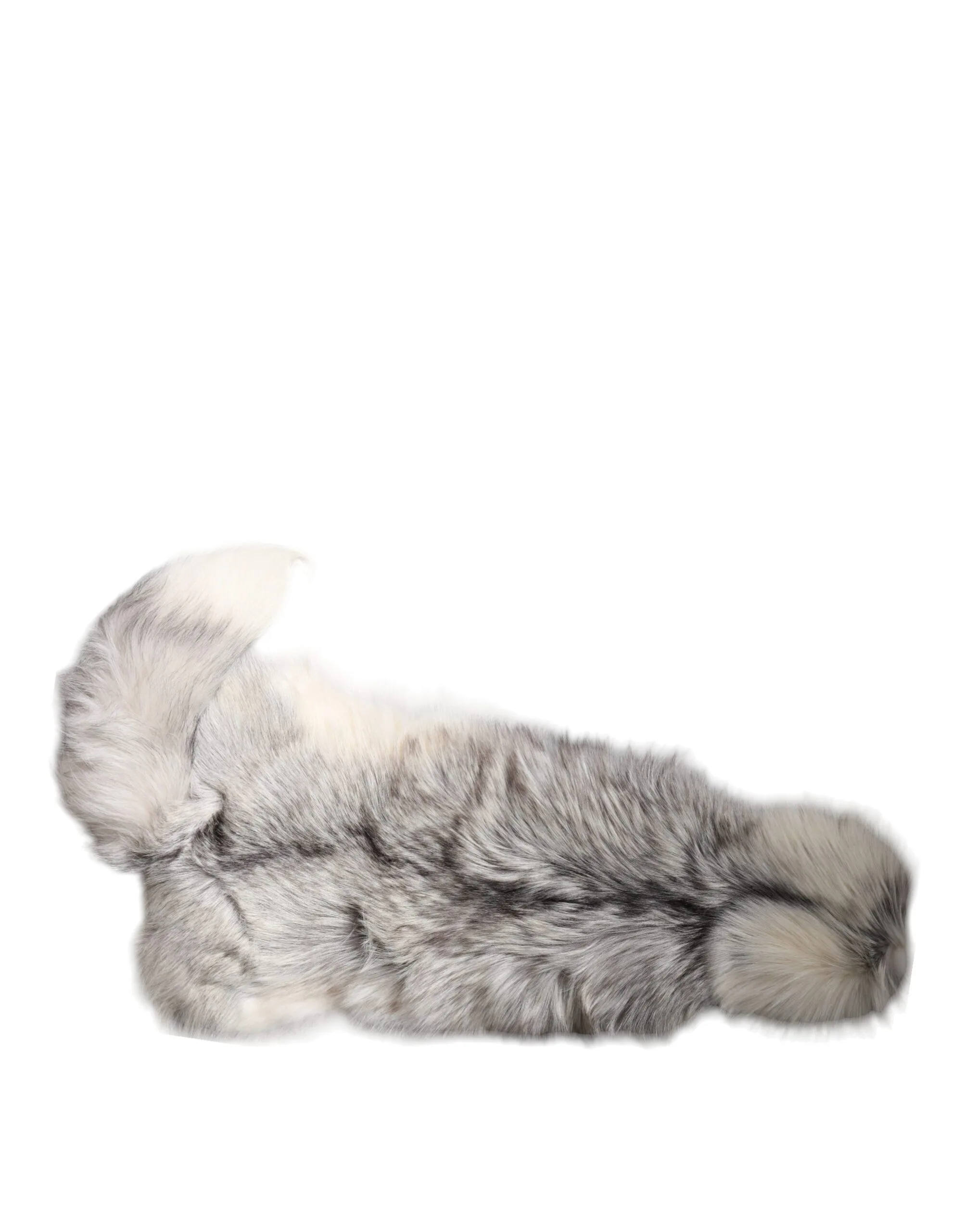 White Fox Fur Neck Wrap Warmer Winter Scarf - Image 4