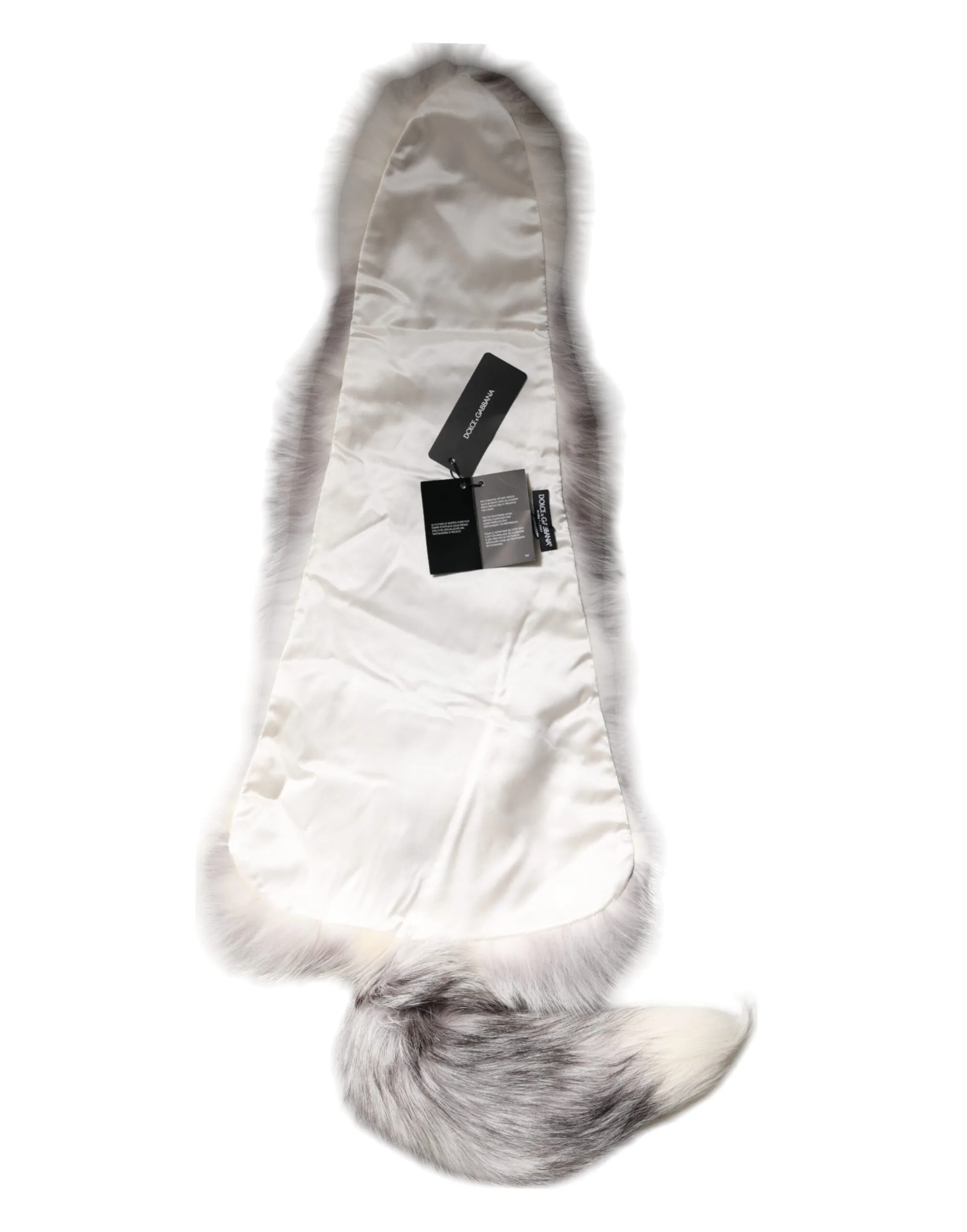White Fox Fur Neck Wrap Warmer Winter Scarf - Image 5