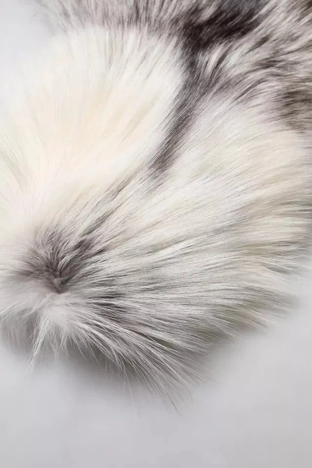 White Fox Fur Neck Wrap Warmer Winter Scarf - Image 7