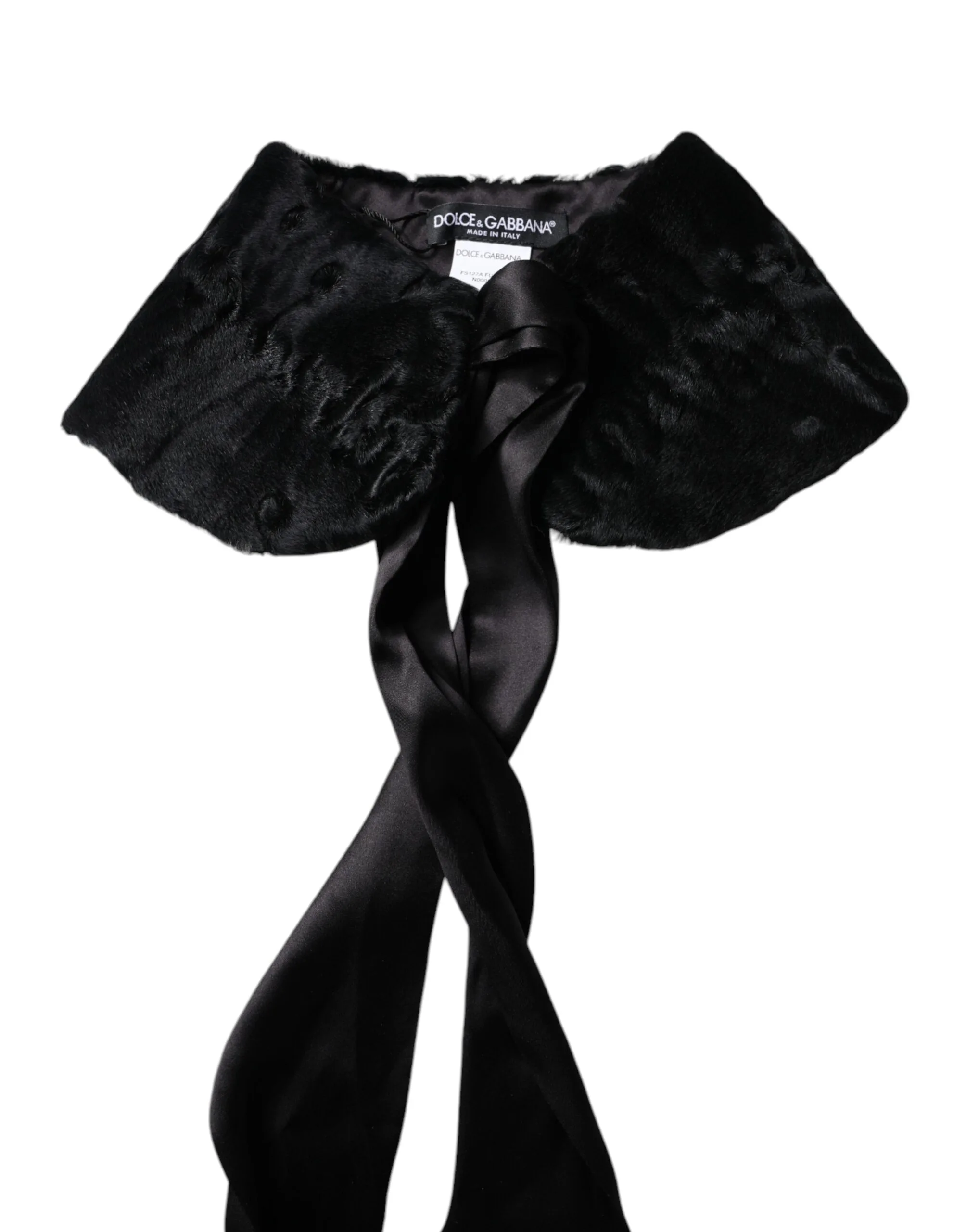Black Lamb Fur Women Neck Warmer Winter Scarf - Image 6